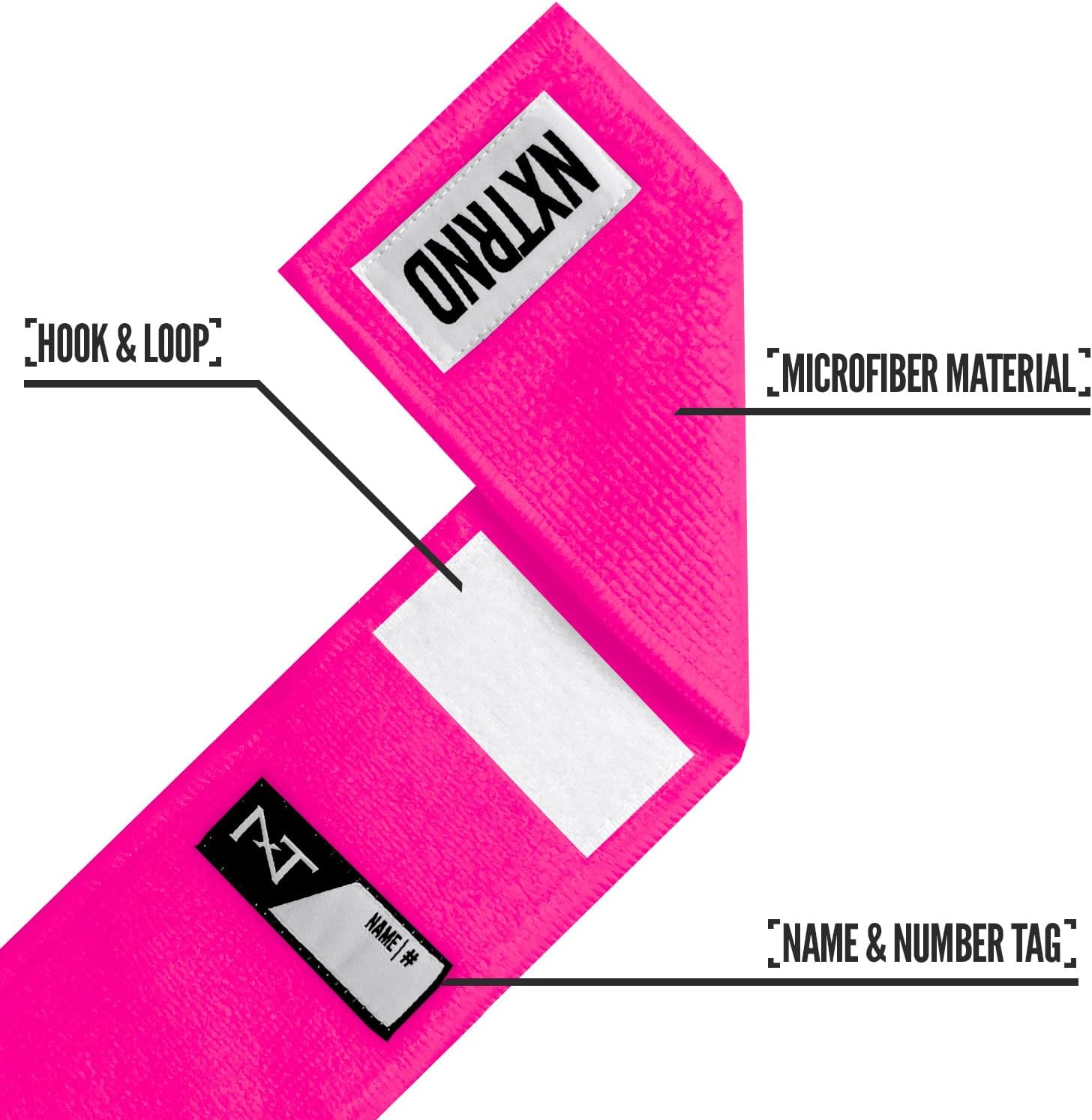 Pink Nxtrnd Streamer Football Towel - Thin Sports Towel for Drying Hands and Football Accessories