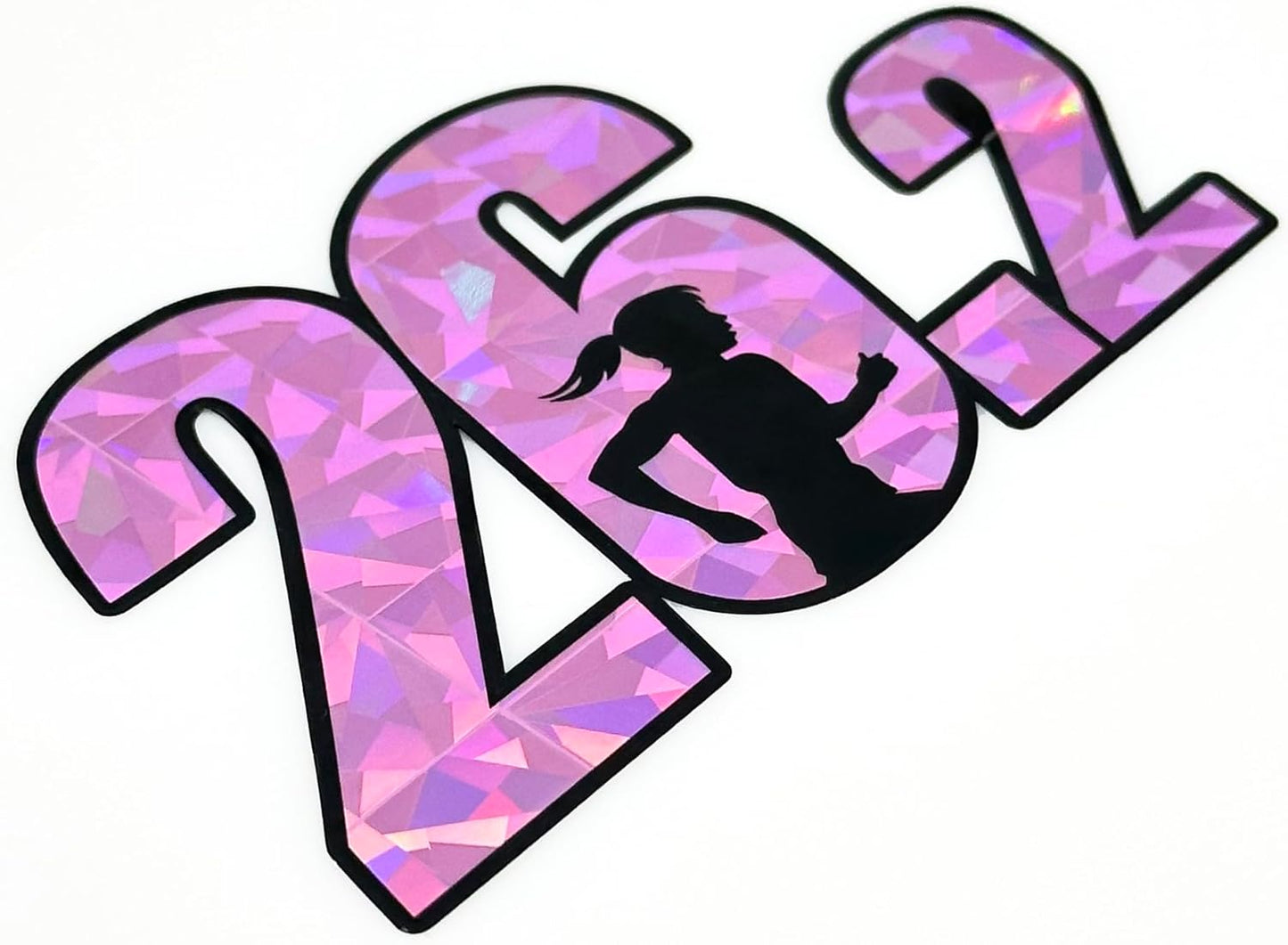 Pink Reflective 26.2 Marathon Decal Sticker - Weatherproof Universal Fit Automotive Grade 2.25" x 3.75