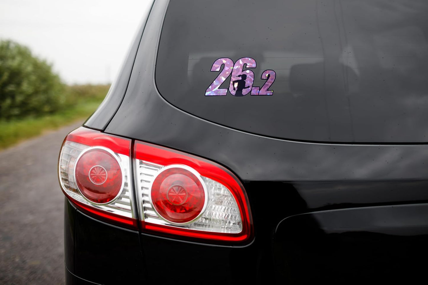 Pink Reflective 26.2 Marathon Decal Sticker - Weatherproof Universal Fit Automotive Grade 2.25" x 3.75