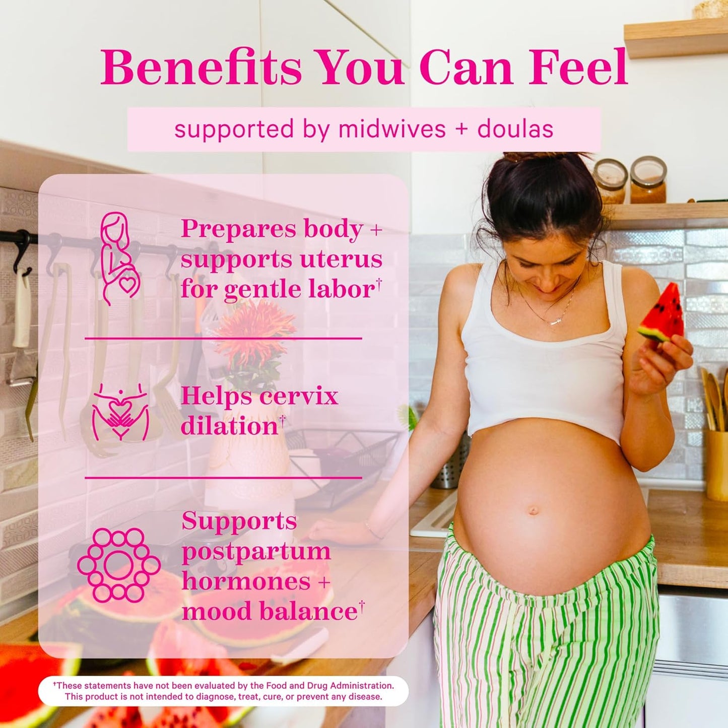 Pink Stork Red Raspberry Leaf Gummies - Labor Prep + Postpartum Mood Support - 60 Vegan Gummy Supplements - BoostGo Australia