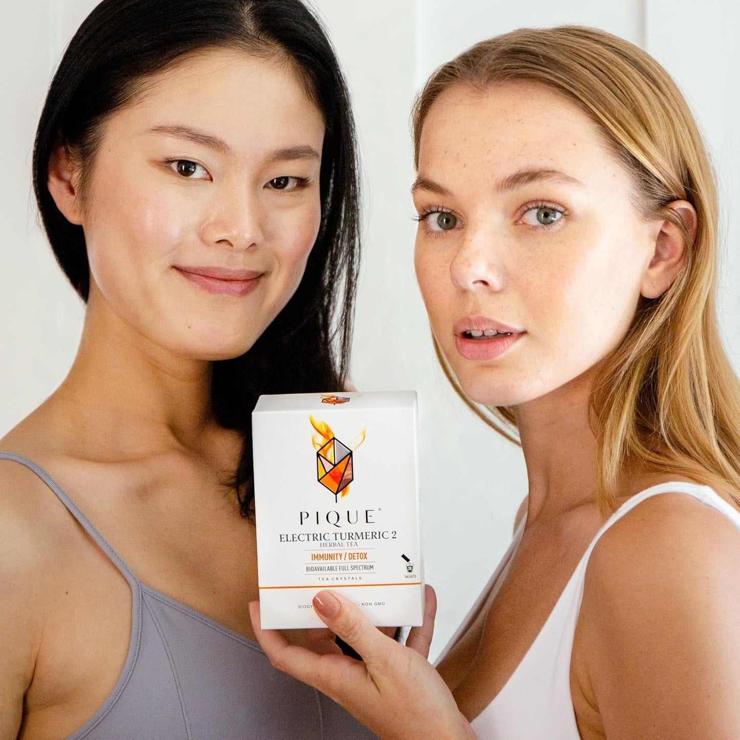 PIQUE Electric Turmeric 2 - Immune Support, Inflammation Relief, Detox, Skin Health - 28ct Single Serve Sticks