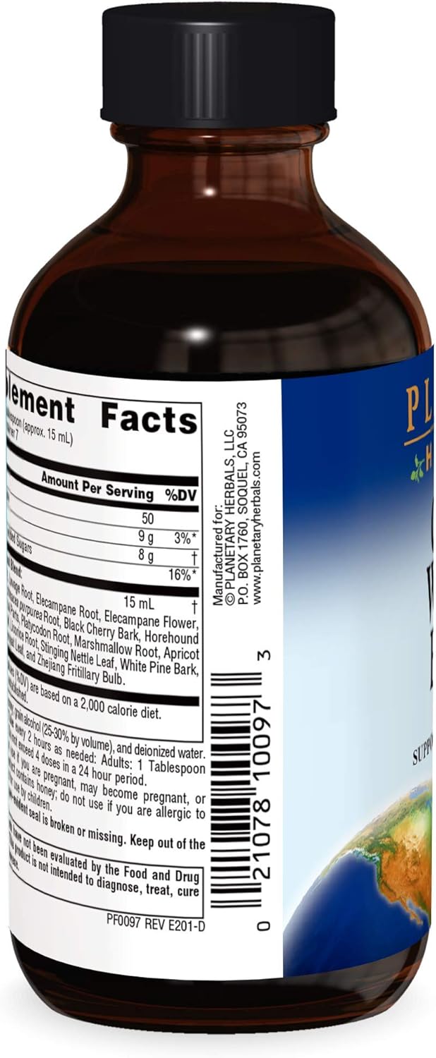 Planetary Herbals Old Indian Wild Cherry Bark Syrup with Echinacea - Natural 4 oz - Herbal Supplement