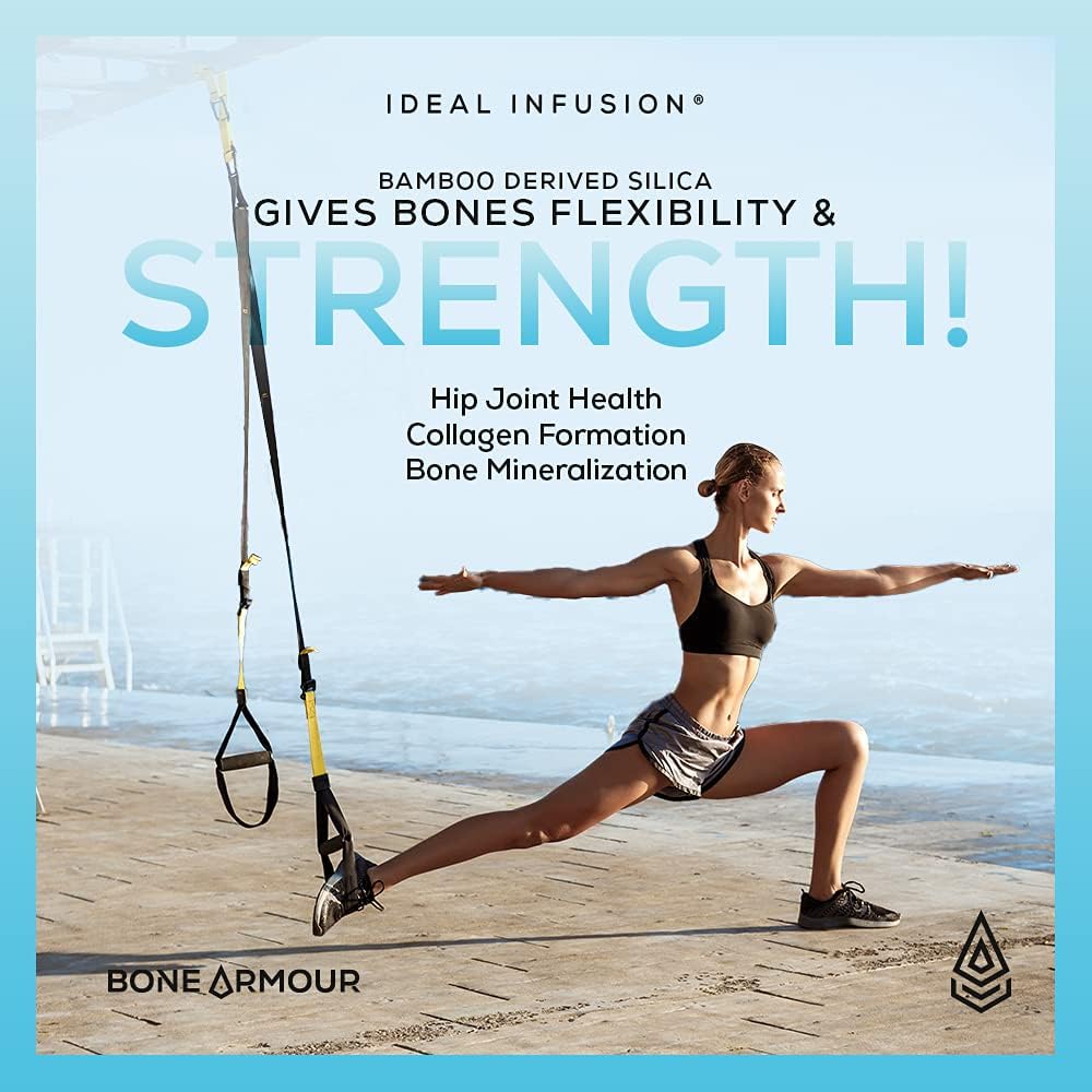 Plant-Based Calcium-Free Bone Density Supplement: Silica & Icelandic Magnesium for Bone Strength & Arterial Health - Vegan Vitamin D3 5000 IU with K2 K1 (60 Servings)