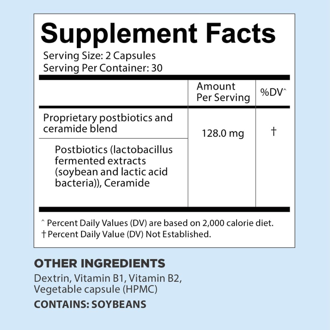 Plant-Based Ceramide Supplement for Hydrated, Clear Skin - Reduce Acne & Irritation - Non-GMO, Gluten-Free - 60 Vegan Capsules - BoostGo Australia