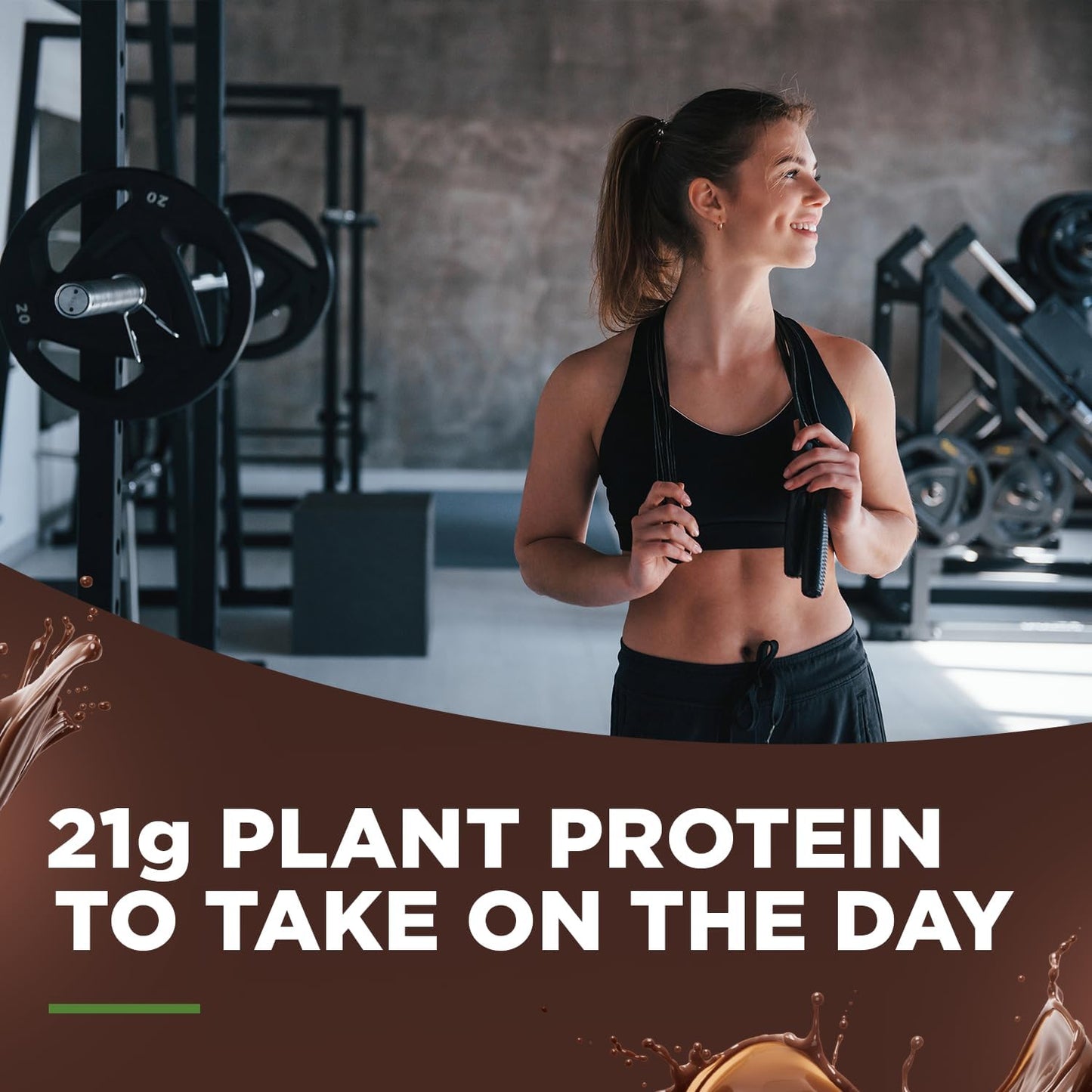 Plant-Based Chocolate Protein Powder with BCAA's - 21g Protein - Gluten, Dairy, and Soy-Free - 5lbs