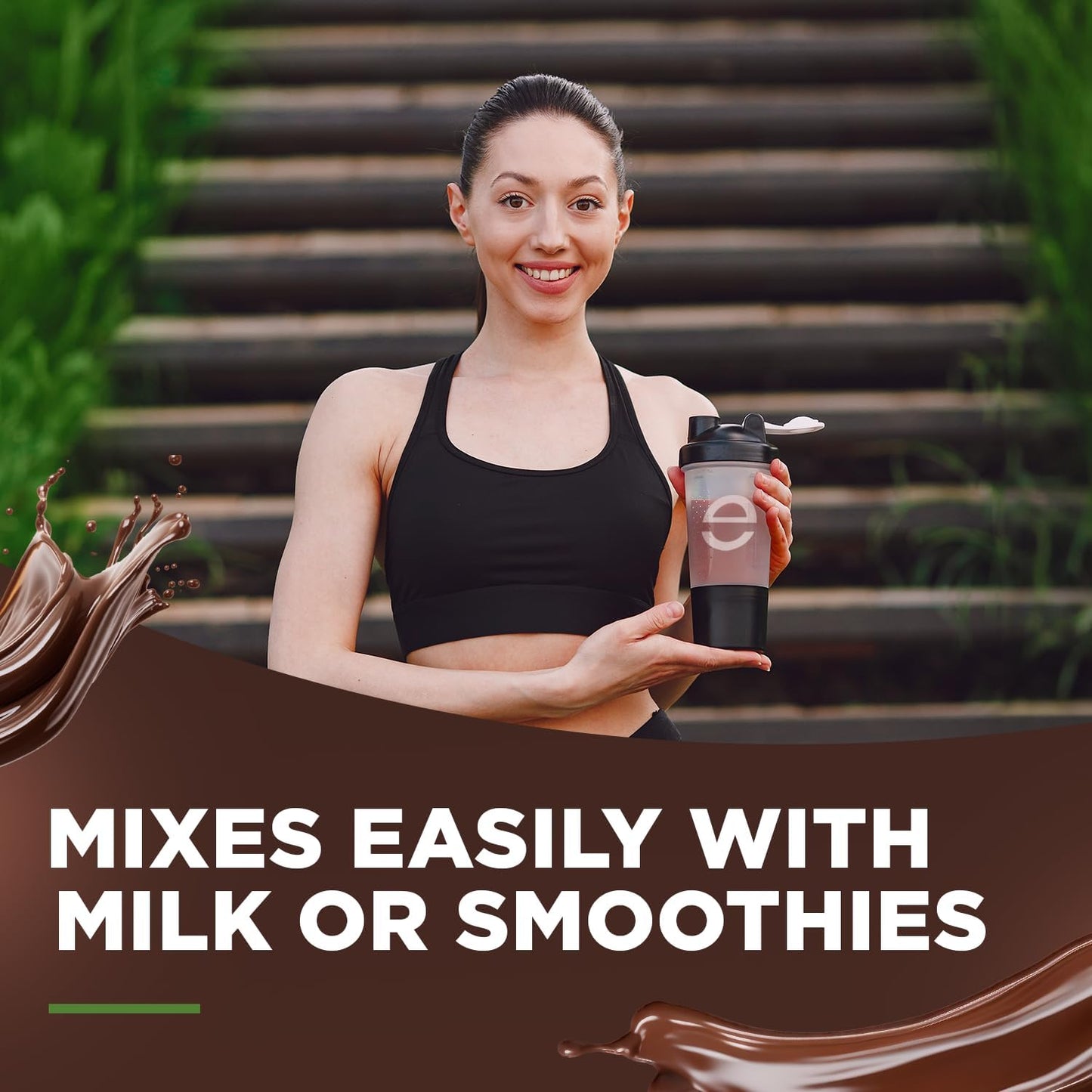 Plant-Based Chocolate Protein Powder with BCAA's - 21g Protein - Gluten, Dairy, and Soy-Free - 5lbs