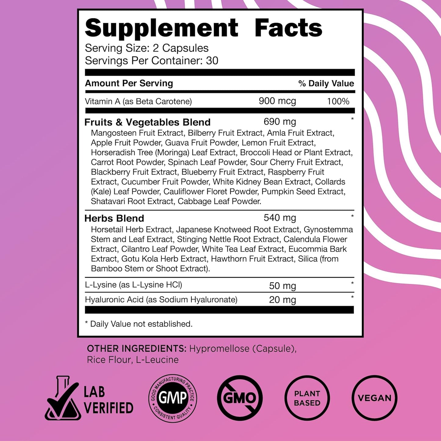 Plant-Based Collagen Support with Magnesium for Vegans - Capsules for Boosting Collagen Production