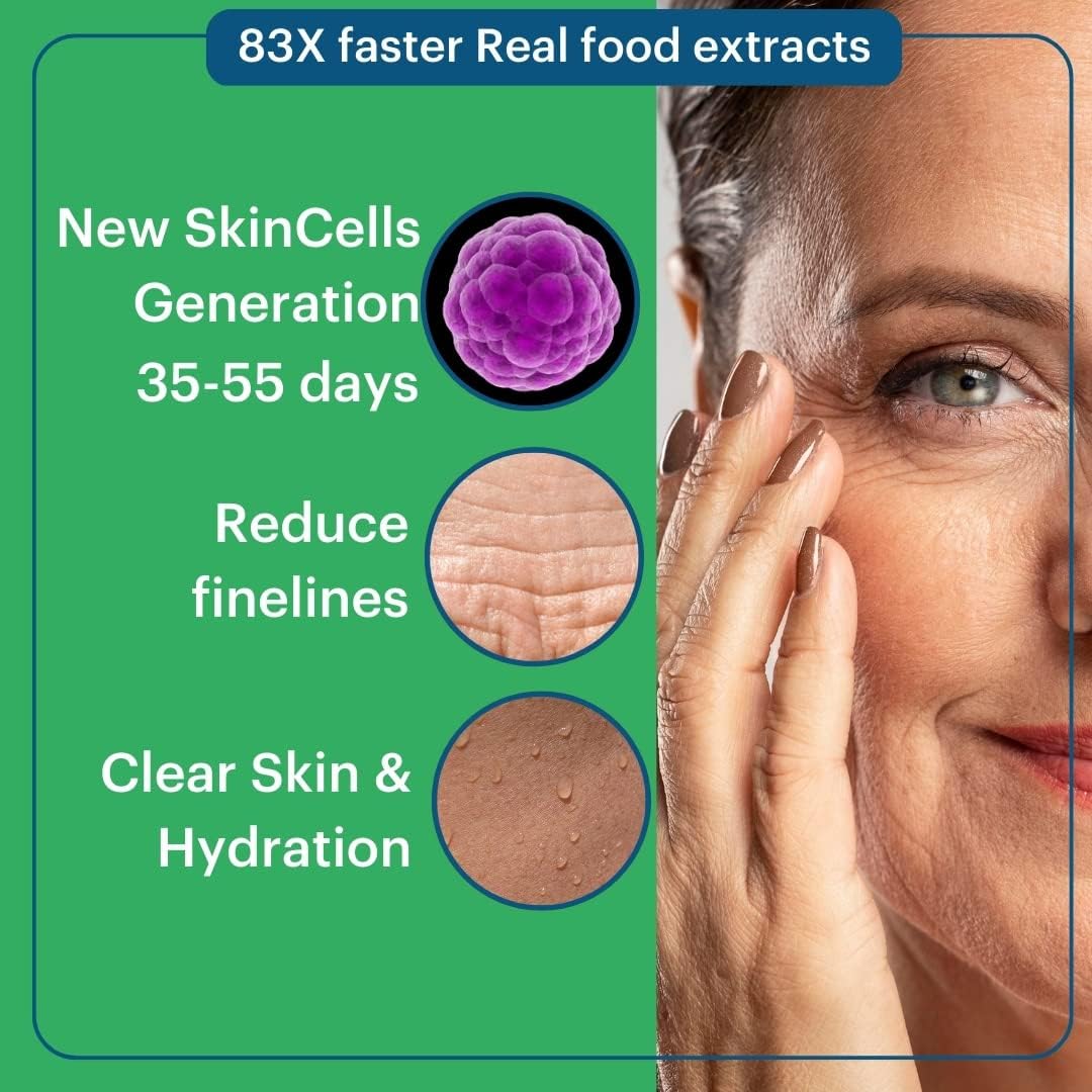 Plant Based Collagen Type 1 & 3 Tablets for Skin Radiance - 60 Tablets for Men and Women