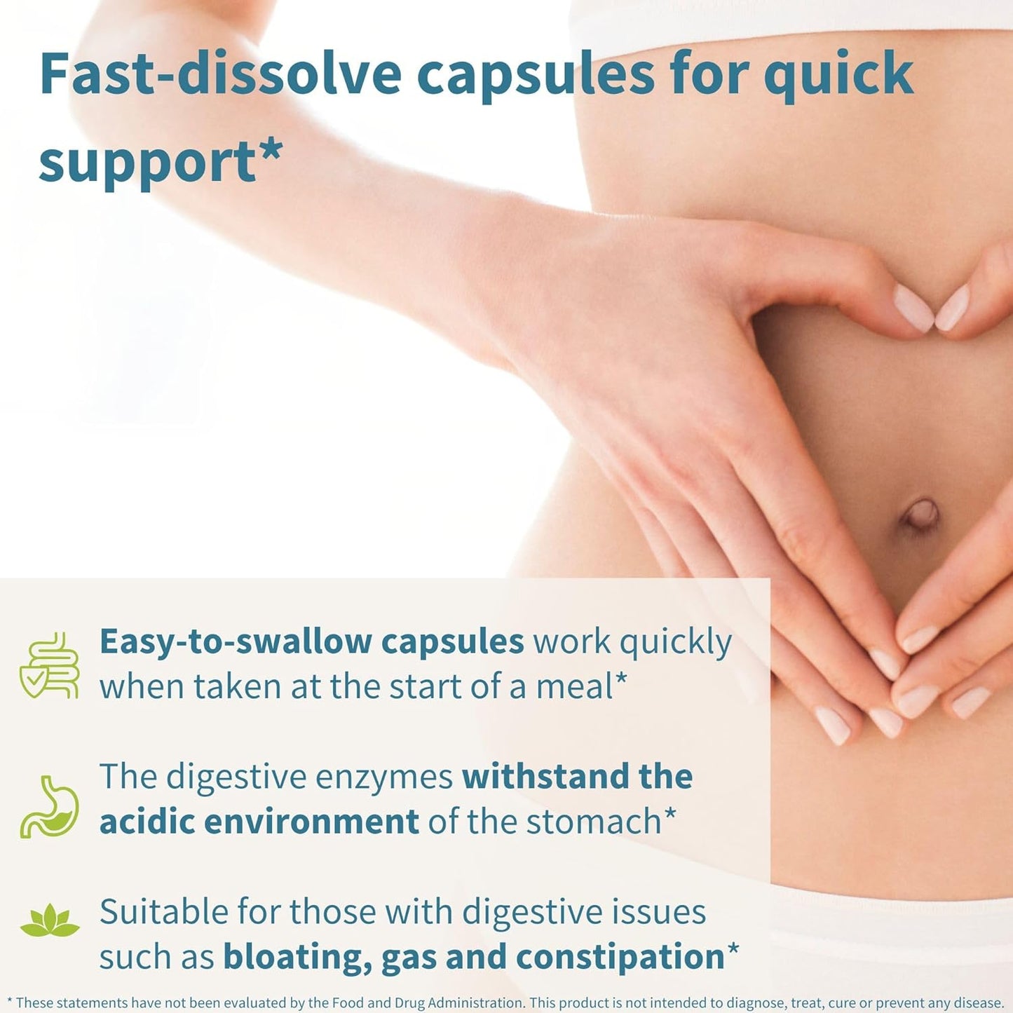 Plant-Based Digestive Enzymes & Betaine HCl Supplement for Women and Men - 6 Pack