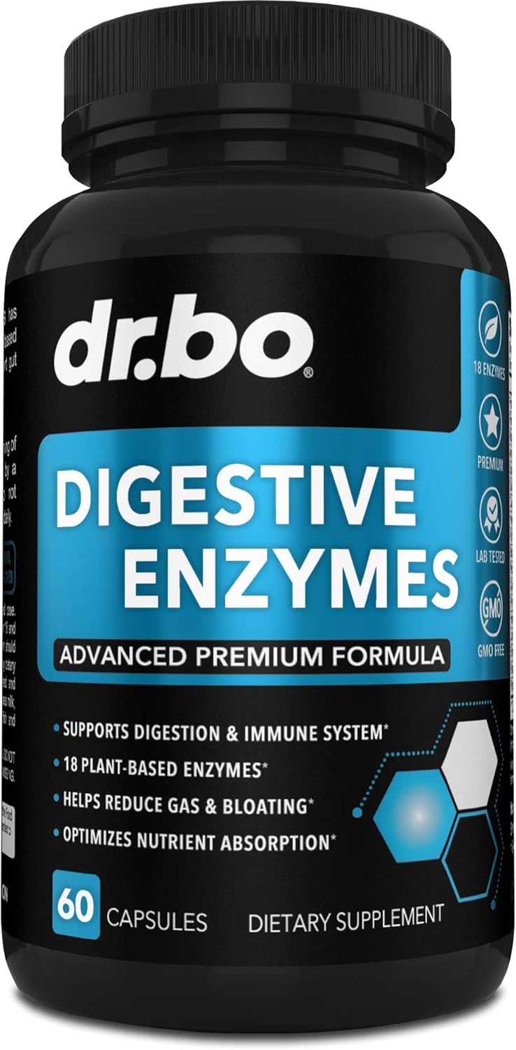 Plant Based Digestive Enzymes Supplements for Bloating Relief - Pancreatic & Proteolytic Enzyme Pills for Men & Women - Lipase, Amylase, Bromelain, Protease & Cellulase Formula