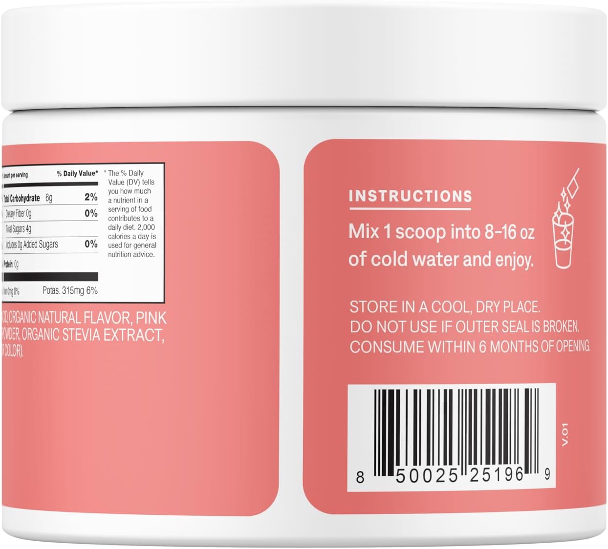 Plant-Based Electrolyte Drink Mix - Strawberry Kiwi Flavor | No Added Sugar | FSA & HSA Eligible | Coconut Water Dehydration Relief Powder | Non-GMO Vegan Formula | 28 Servings Jar - BoostGo Australia