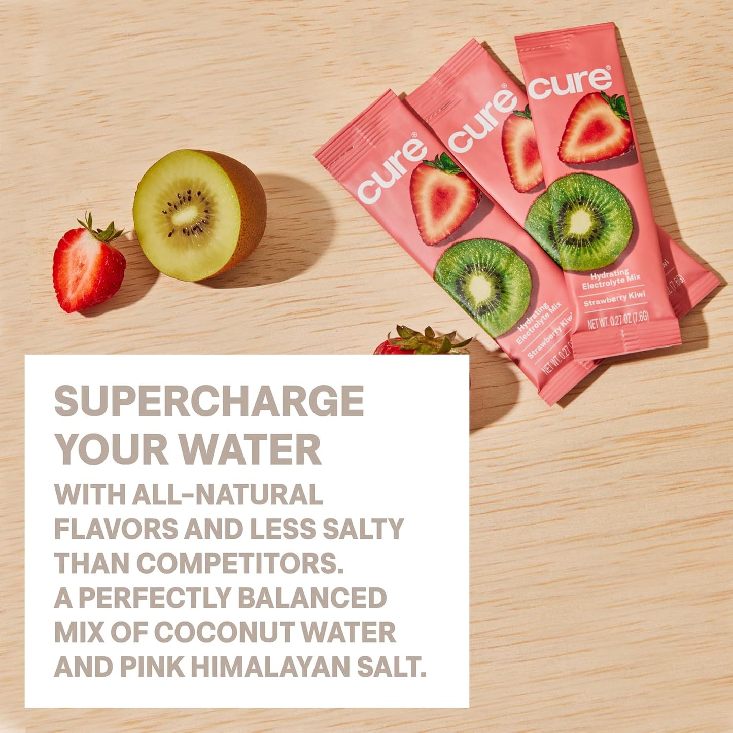 Plant-Based Electrolyte Drink Mix - Strawberry Kiwi Flavor | No Added Sugar | FSA & HSA Eligible | Coconut Water Dehydration Relief Powder | Non-GMO Vegan Formula | 28 Servings Jar - BoostGo Australia