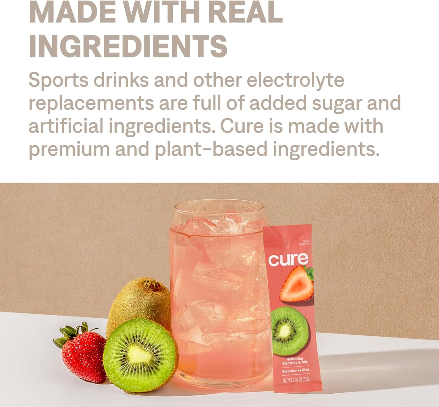 Plant-Based Electrolyte Drink Mix - Strawberry Kiwi Flavor | No Added Sugar | FSA & HSA Eligible | Coconut Water Dehydration Relief Powder | Non-GMO Vegan Formula | 28 Servings Jar - BoostGo Australia