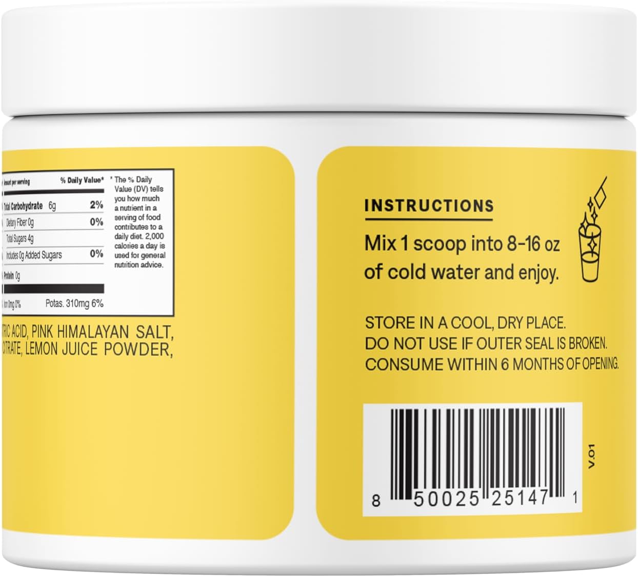 Plant-Based Electrolyte Drink Mix for Dehydration Relief - Coconut Water Powder with No Added Sugar - Vegan Lemonade Jar - FSA & HSA Eligible - Non-GMO - 28 Servings - BoostGo Australia