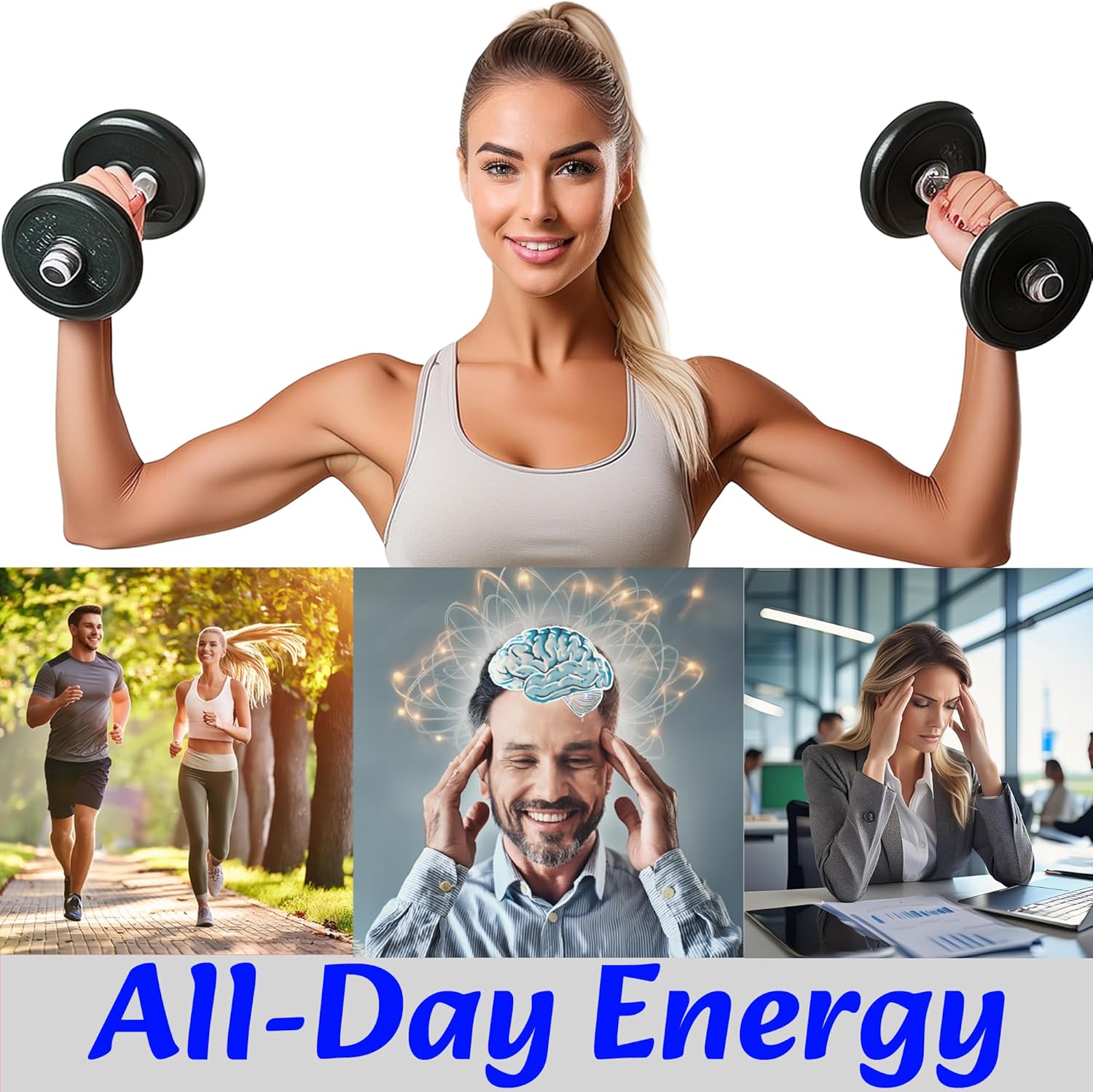 Plant-Based Energy Patches - 30 Pack | Boost Focus & Mood | Vitamin B Complex | Water-Resistant | Daily Wellness for Men & Women