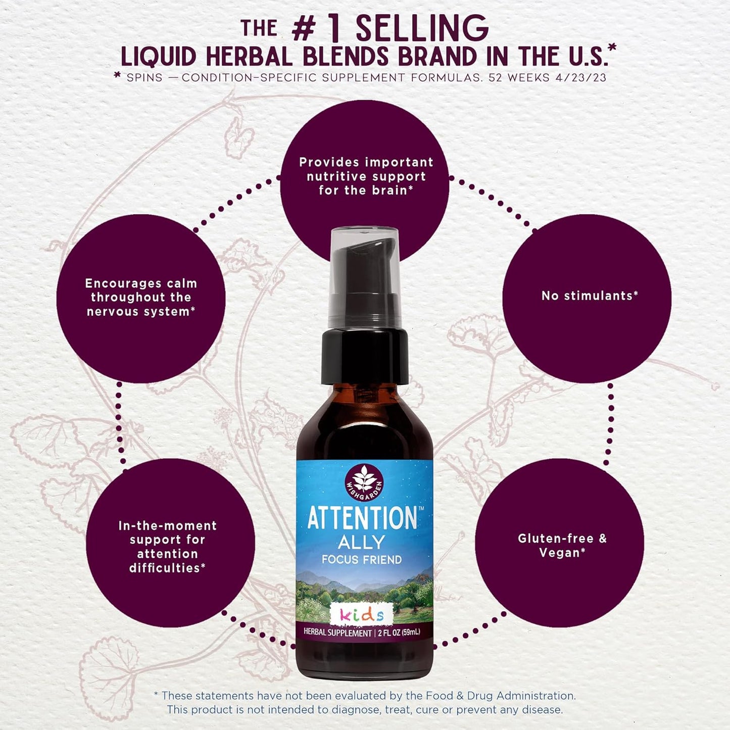 Plant-Based Herbal Supplement for Focus, Attention, and Calm - Boost Neural Messaging and Brain Function with Gotu Kola, Nettle, and Passionflower - 2oz - BoostGo Australia