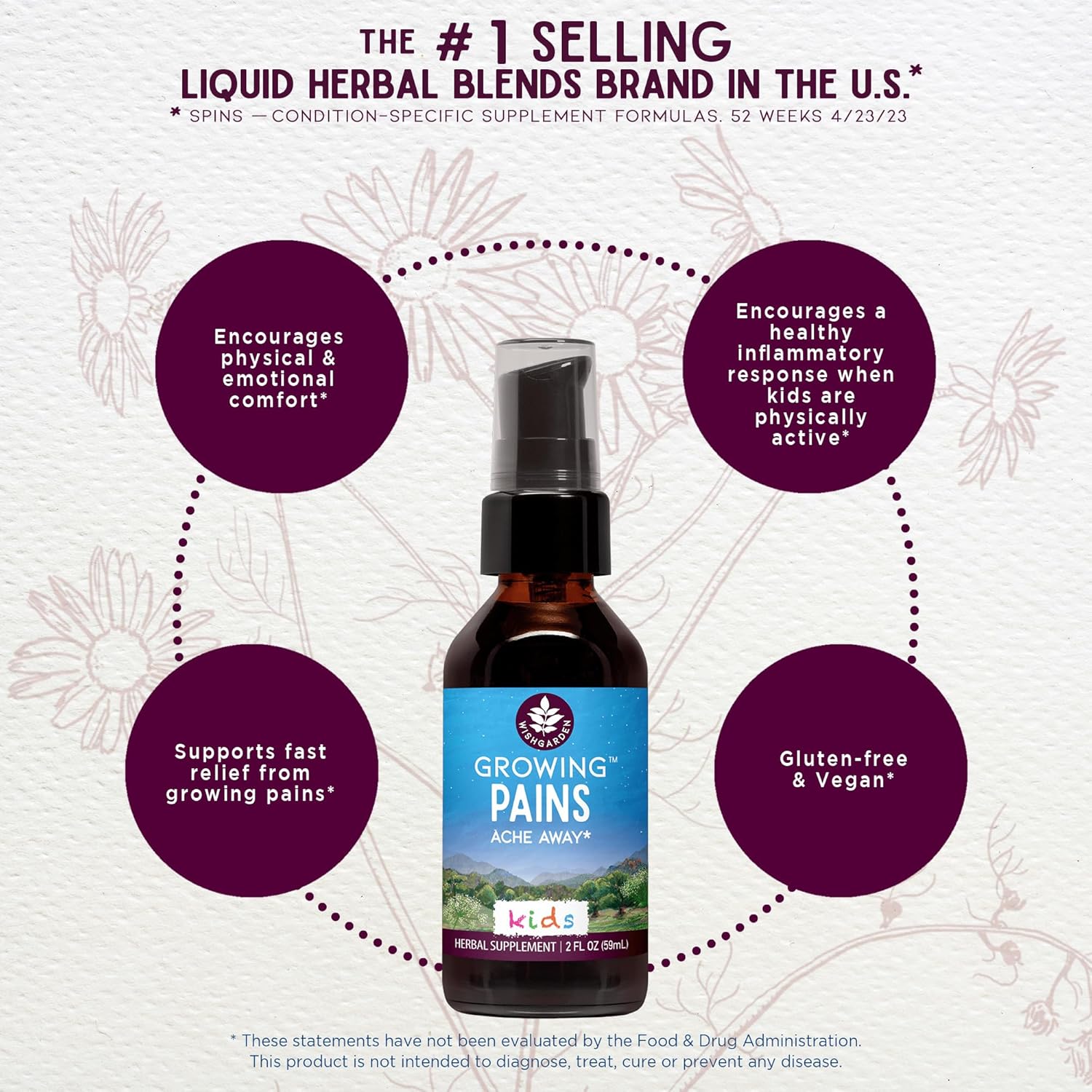 Plant-Based Herbal Supplement Soothes Kids' Growing Pains - 2oz - BoostGo Australia