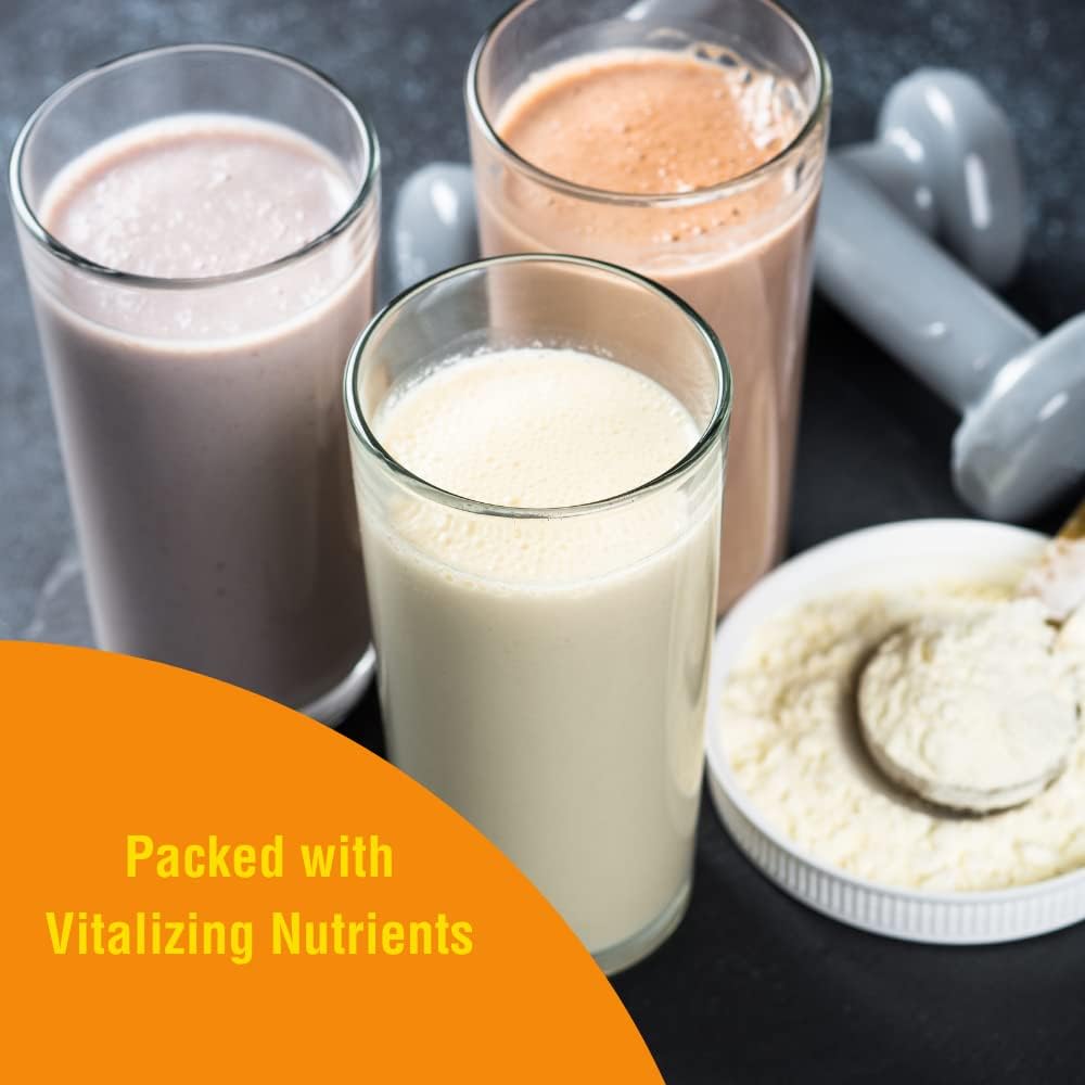 Plant-Based Non-GMO Soy Protein Powder Drink Mix - Natural Flavored - 2lb Tub - 13g Protein - Low Carb Vegan Shakes & Smoothies