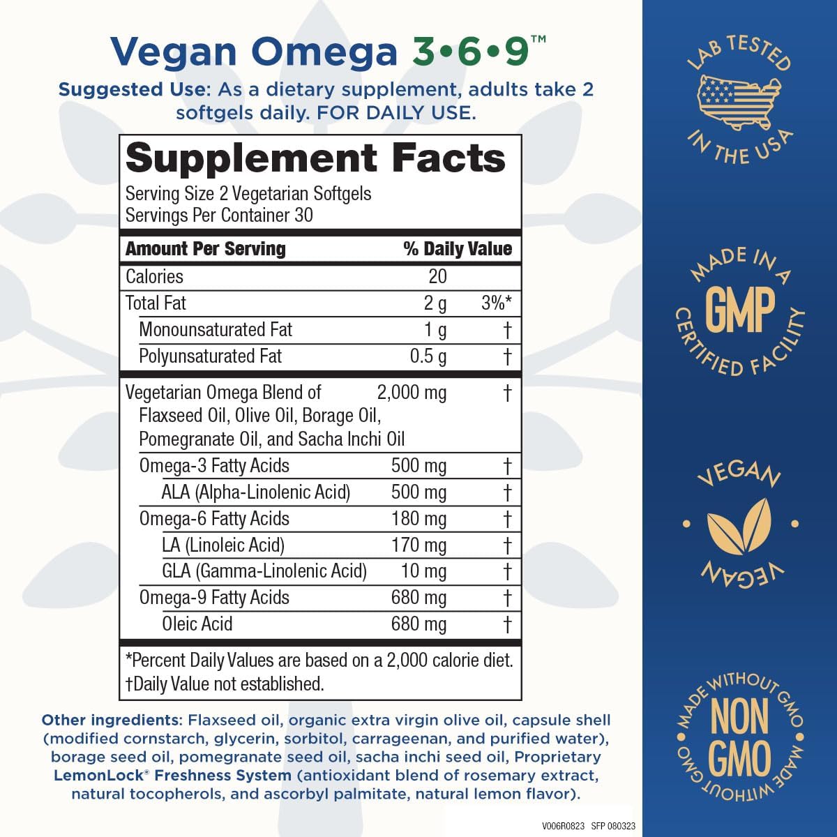 Plant-Based Omega 3-6-9 Bundle with Vegan Collagen Builder - Essential Fatty Acids and Key Ingredients for Collagen Production