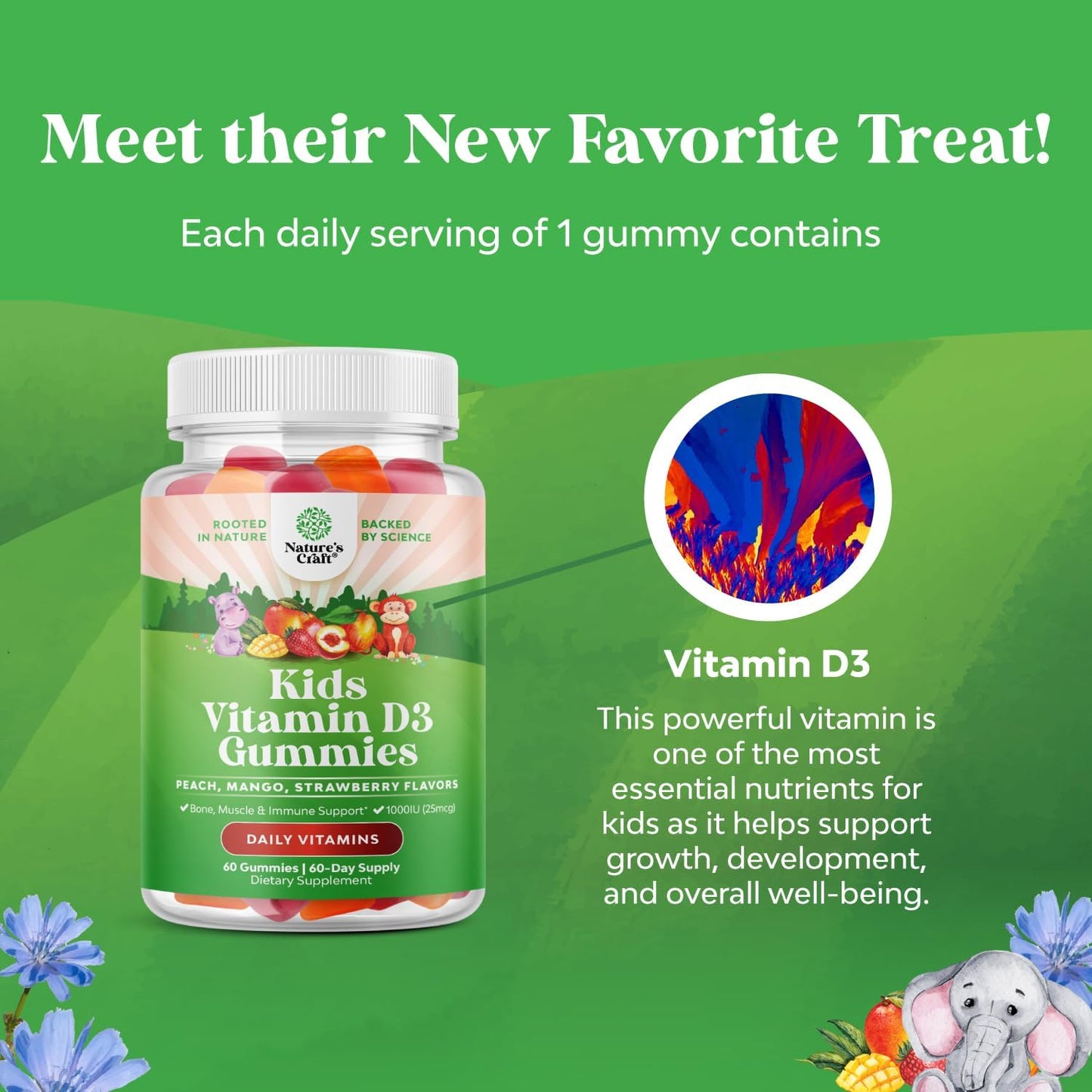 Plant Based Omega 3 and Vitamin D Gummy Bundle for Kids - Vision, Immunity, Focus, Muscle, Teeth, Bone Health - Chewable Immune Support for Toddlers - BoostGo Australia