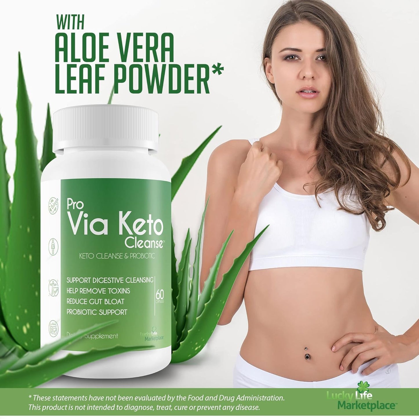 Plant-Based Probiotic Keto Cleanse for Digestive Health and Detoxification - Remove Toxins and Reduce Gut Bloat - Natural Support for Waste Removal and Cleansing