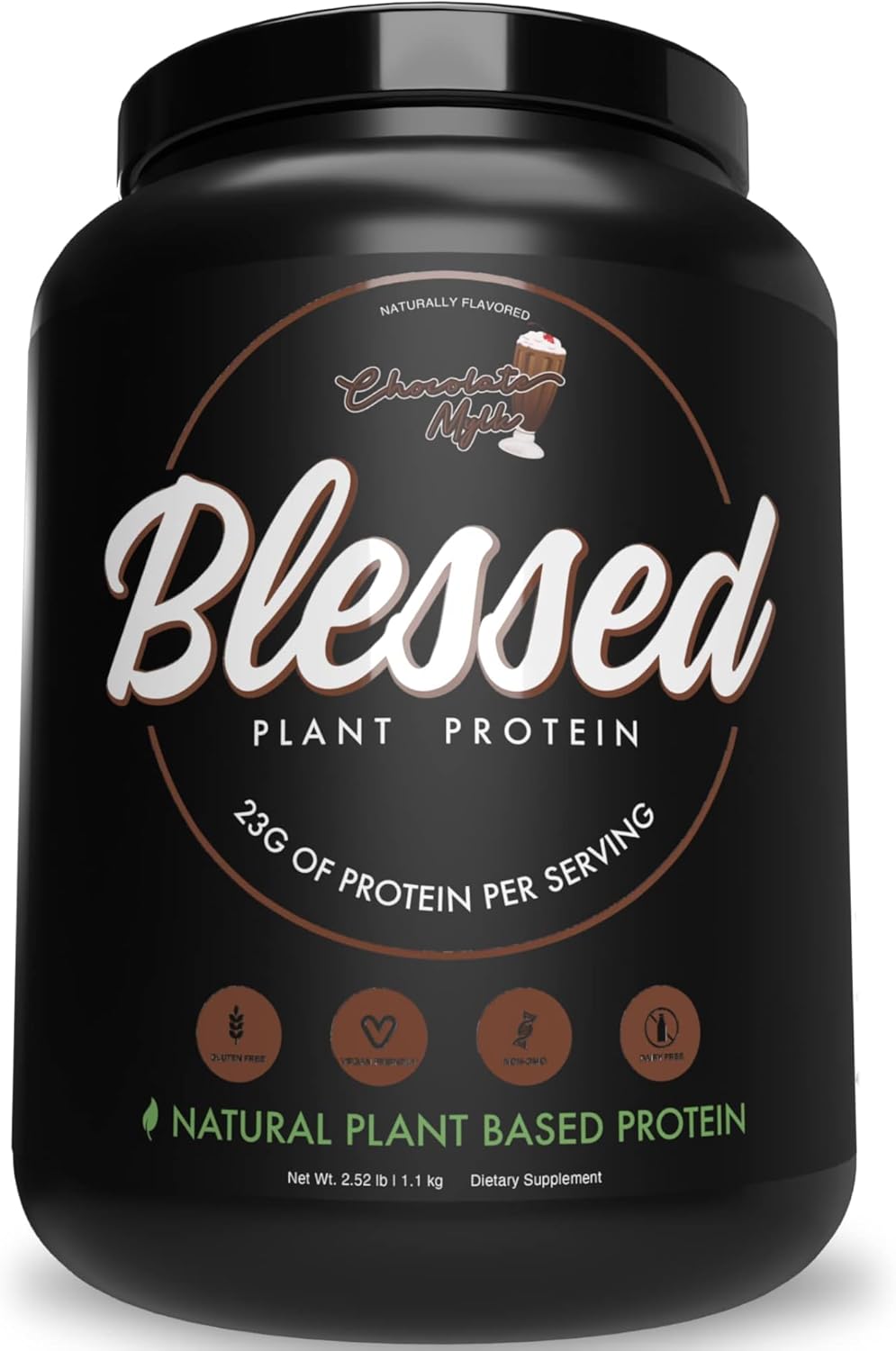 Plant-Based Protein Powder with 23g of Pea Protein - Dairy, Gluten, and Soy Free Meal Replacement Shake (30 Servings, Chocolate Flavor)
