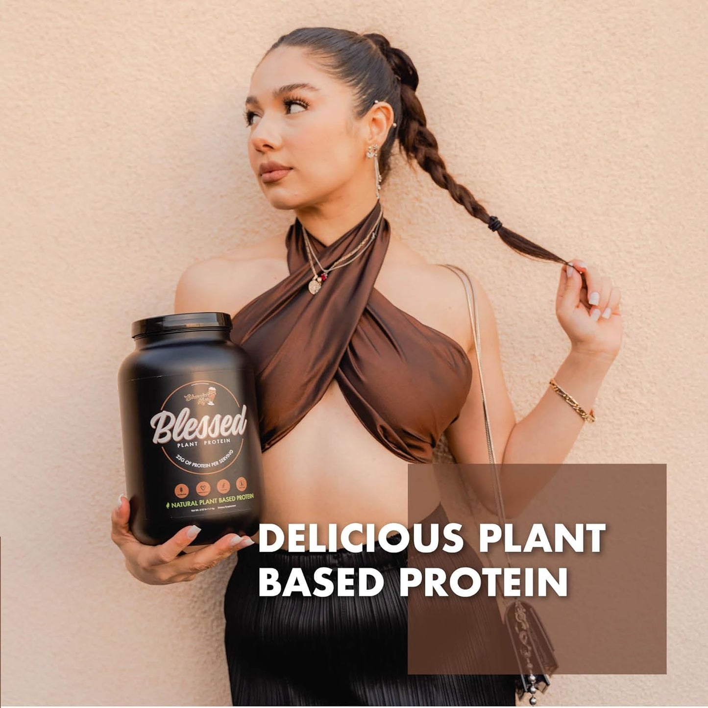 Plant-Based Protein Powder with 23g of Pea Protein - Dairy, Gluten, and Soy Free Meal Replacement Shake (30 Servings, Chocolate Flavor)