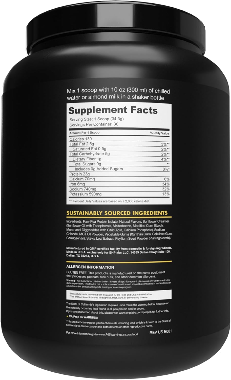 Plant Based Protein Shake - Vegan Meal Replacement Powder with 23g of Pea Protein, Dairy/Gluten/Soy Free, No Added Sugar - Banana Bread Flavor, 30 Servings