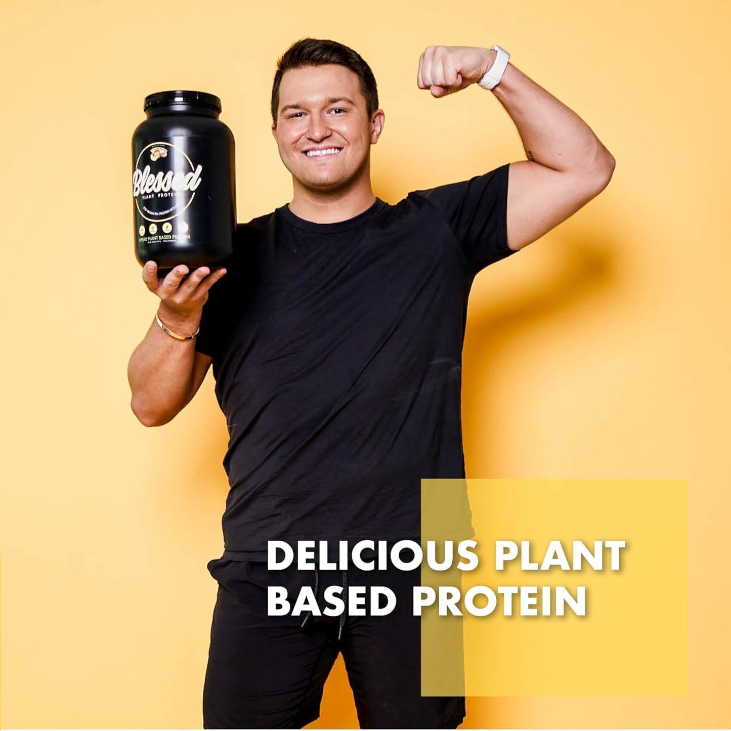 Plant Based Protein Shake - Vegan Protein Powder with 23g of Pea Protein, Dairy/Gluten/Soy Free, No Added Sugar - 30 Servings (Banana Bread)