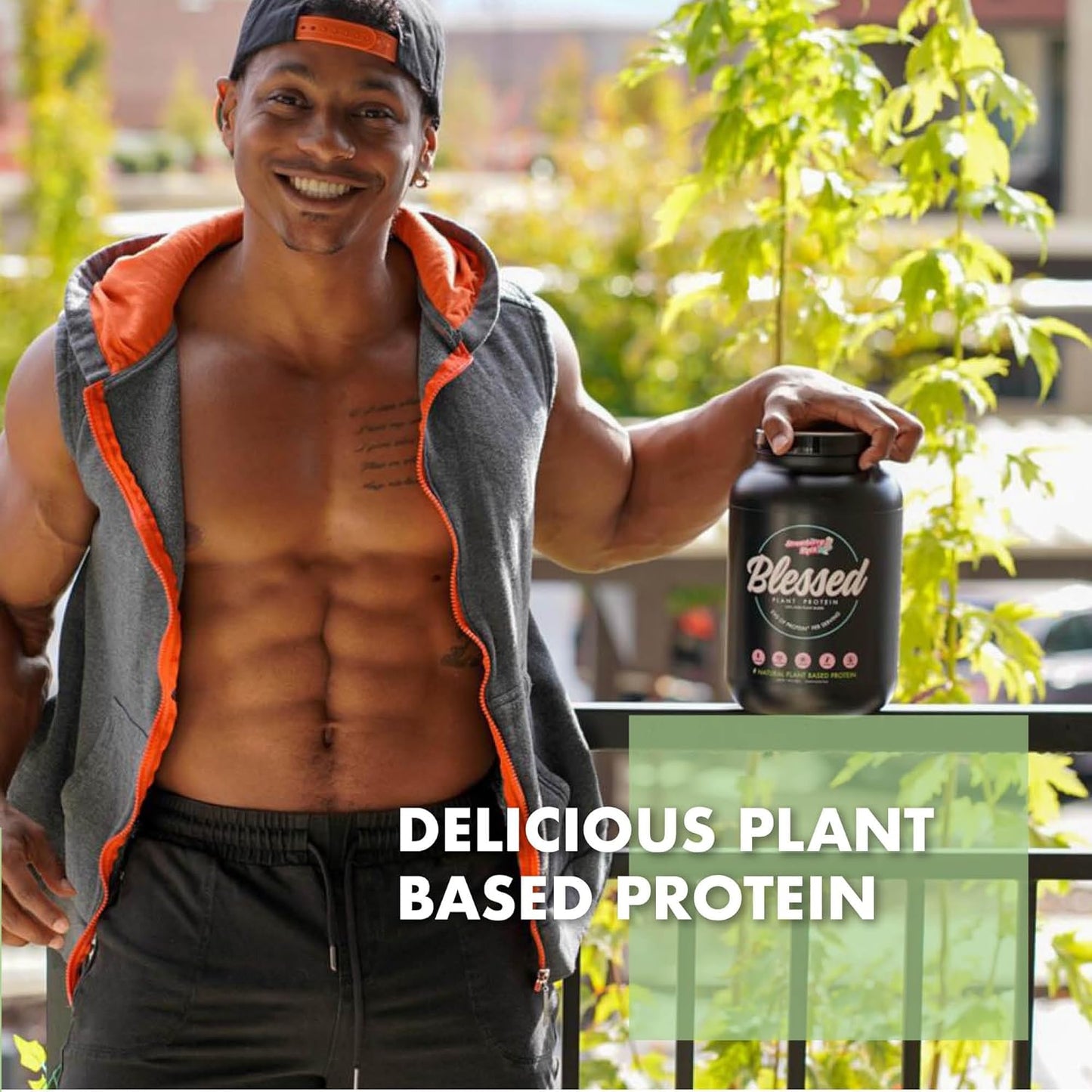 Plant Based Protein Shake Meal Replacement Powder - 23g of Pea Protein - Dairy & Gluten Free - No Added Sugar - Choc Peppermint Flavor - 30 Servings