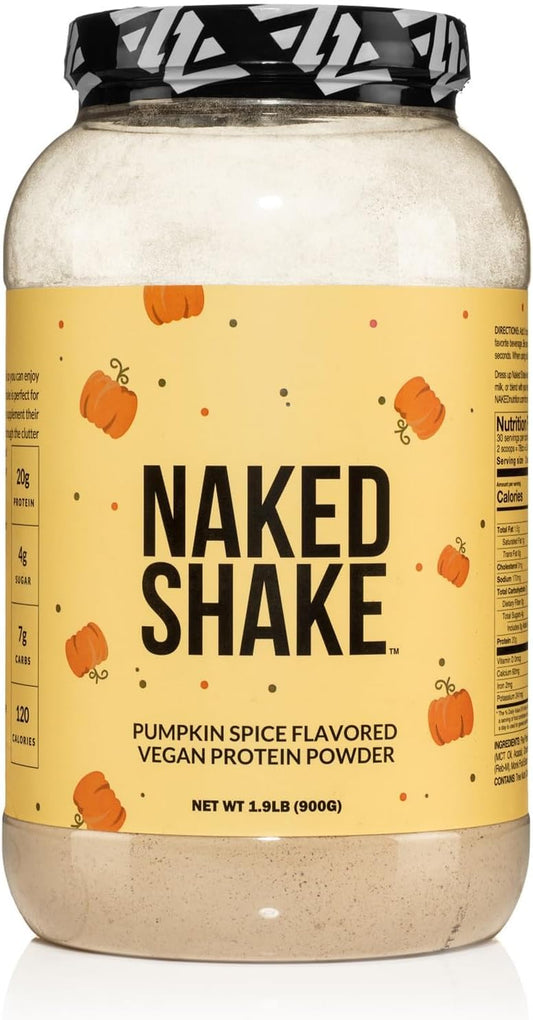 Plant Based Pumpkin Spice Protein Shake - Naked Nutrition Shake with MCT Oil - Gluten-Free & Soy-Free - No GMOs or Artificial Sweeteners - 30 Servings - BoostGo Australia