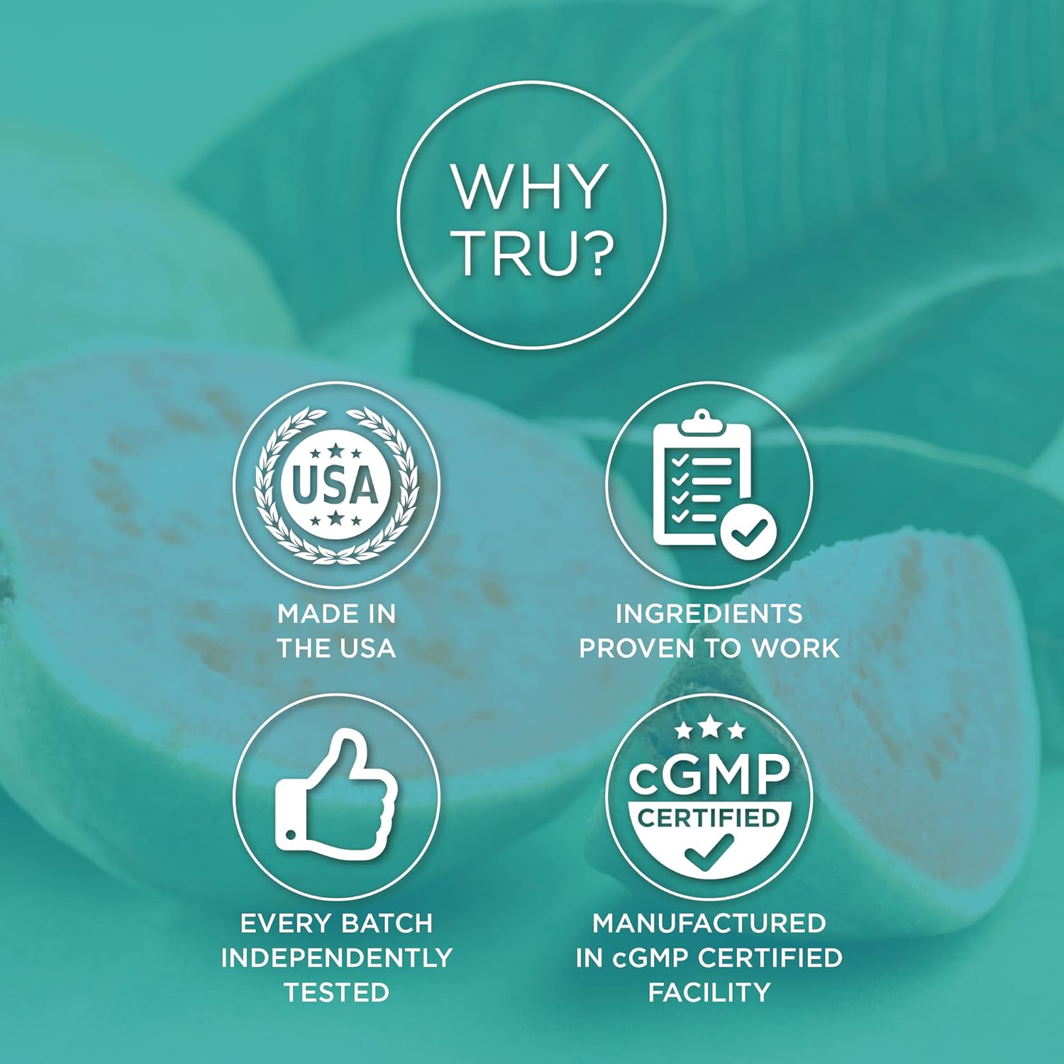 Plant-Based TRU BCAA Powder with Zero Calories, Vegan-Friendly, Pink Guava Flavor (30 Servings)