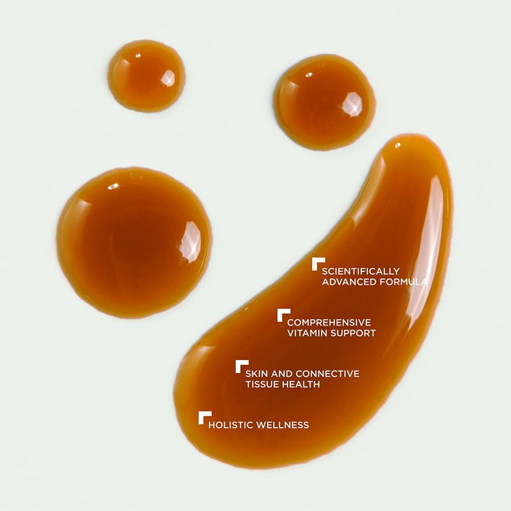 Plant-Based Vegan Amino Collagen Elixir with Vitamin C, D, Biotin, and Zinc - 24 Ampoules for Collagen Formation