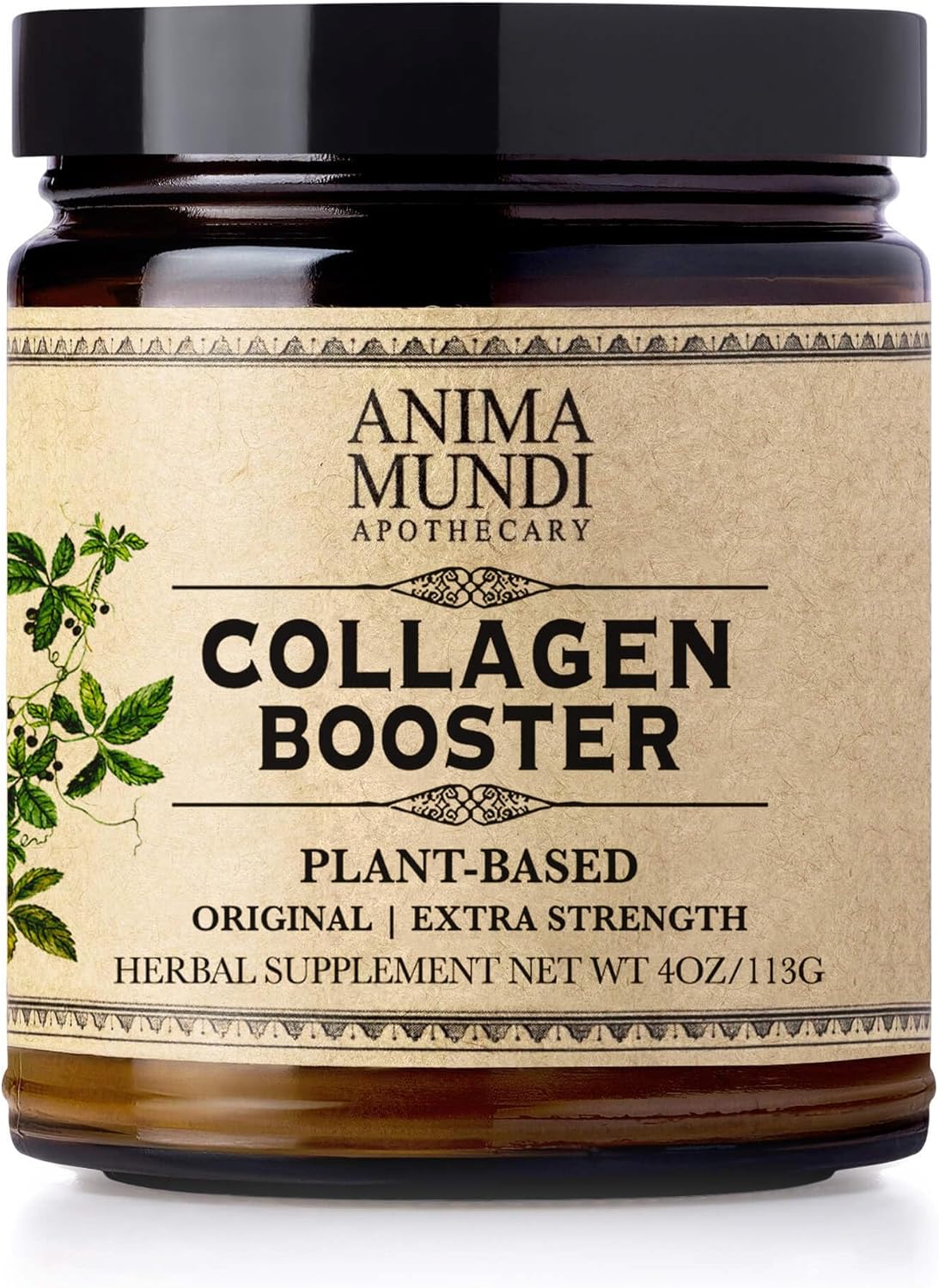 Plant-Based Vegan Collagen Powder for Healthy Skin, Hair, Joints & Bones - Organic Anima Mundi Apothecary Collagen Booster (4oz)