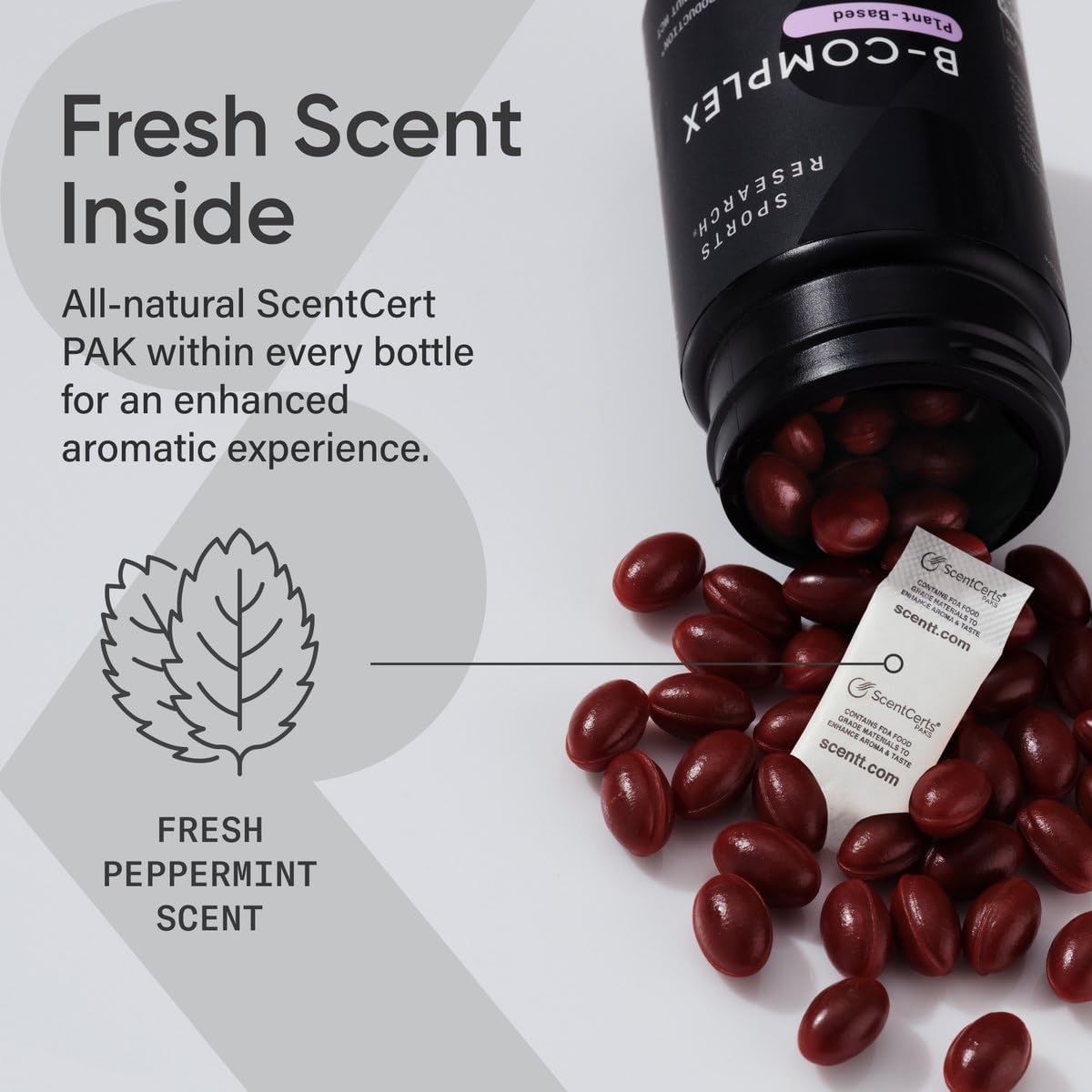 Plant-Based Vegan-Friendly Sports Research Vitamin B-Complex Softgels (60 Count)