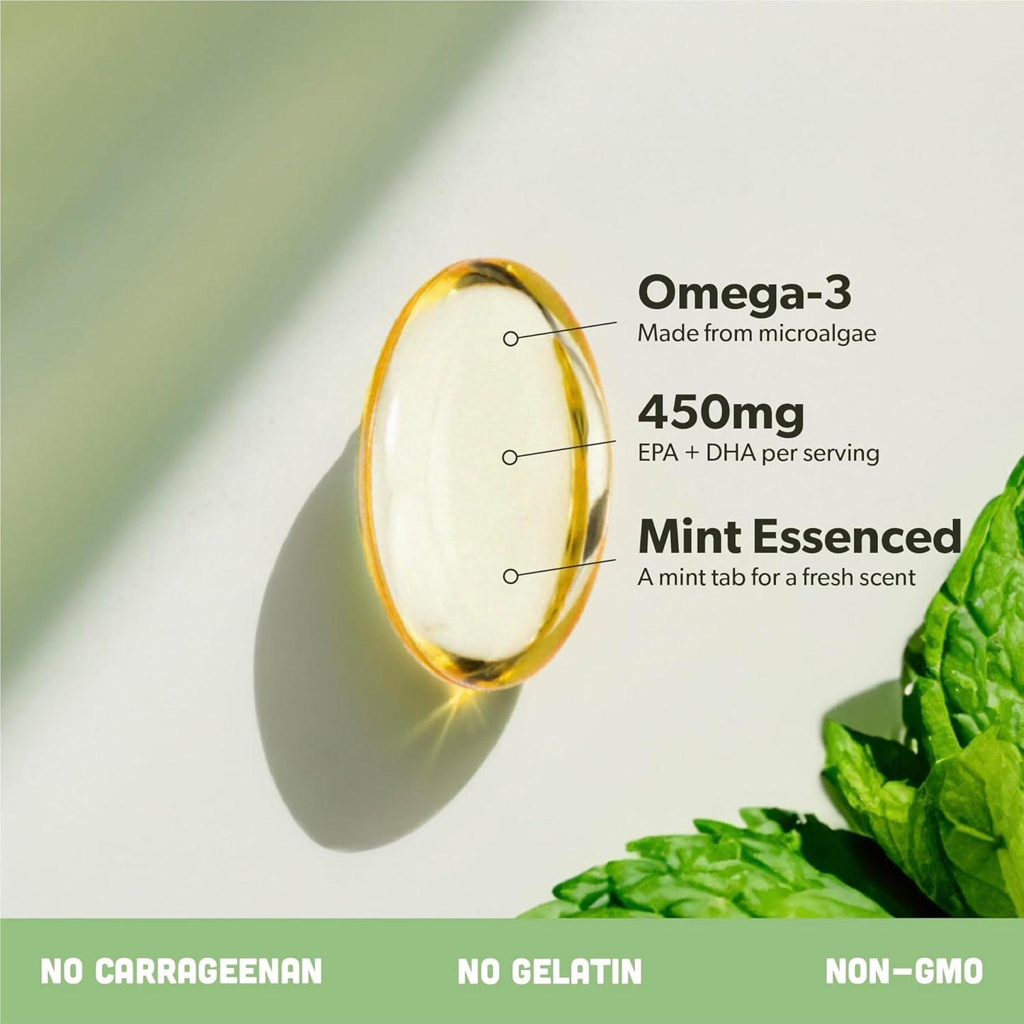 Plant-Based Vegan Omega 3 Softgels, Algae Calcium, and Vitamin B Complex Bundle - DHA & EPA, Red Algae Calcium Supplement, Essential B Vitamins