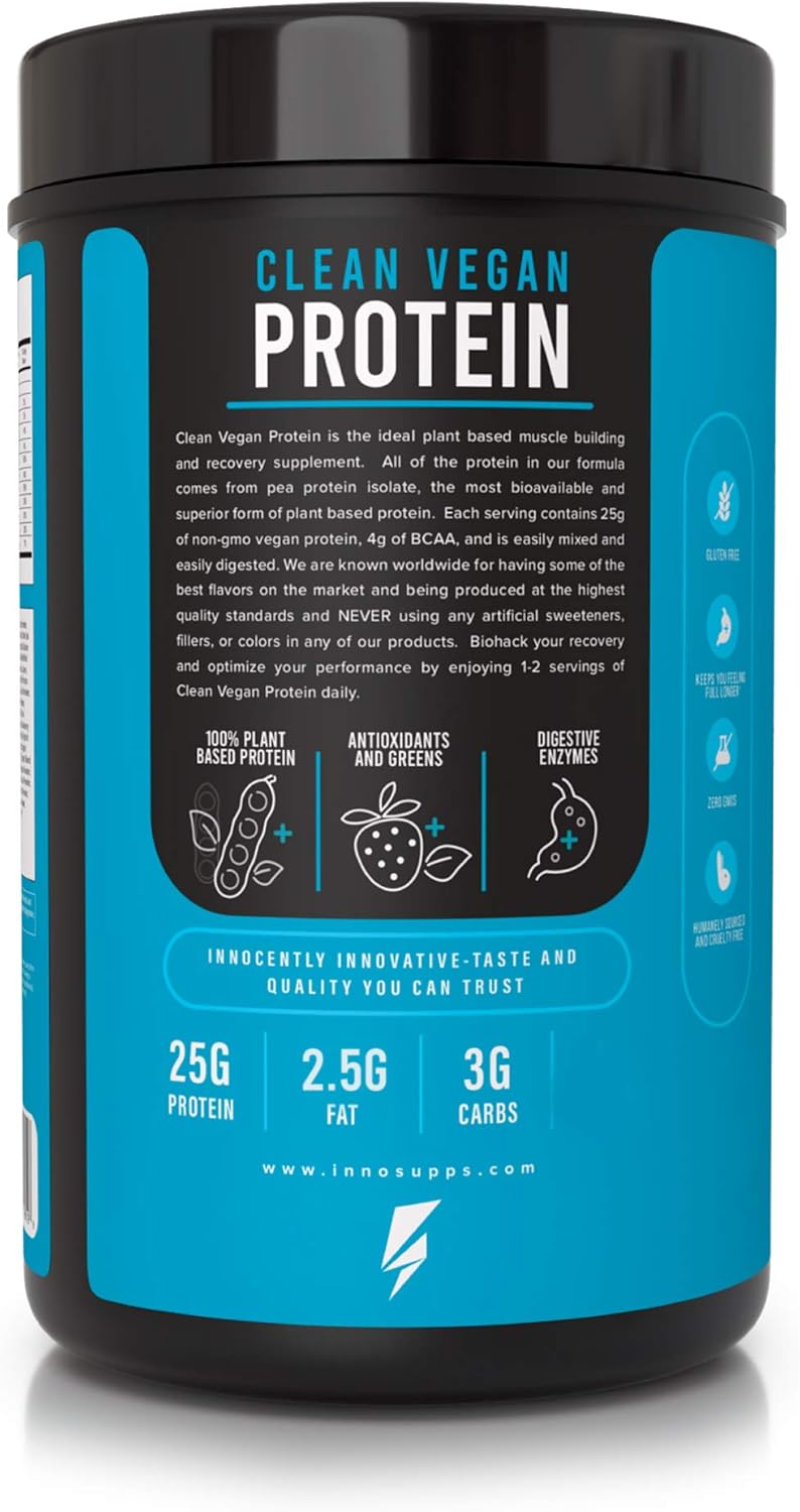 Plant Based Vegan Protein Powder - Cinnamon French Toast Flavor, Natural Ingredients, Dairy & Gluten Free, Low Carb & Low Fat, No Artificial Sweeteners or Sugars, Soy & GMO Free