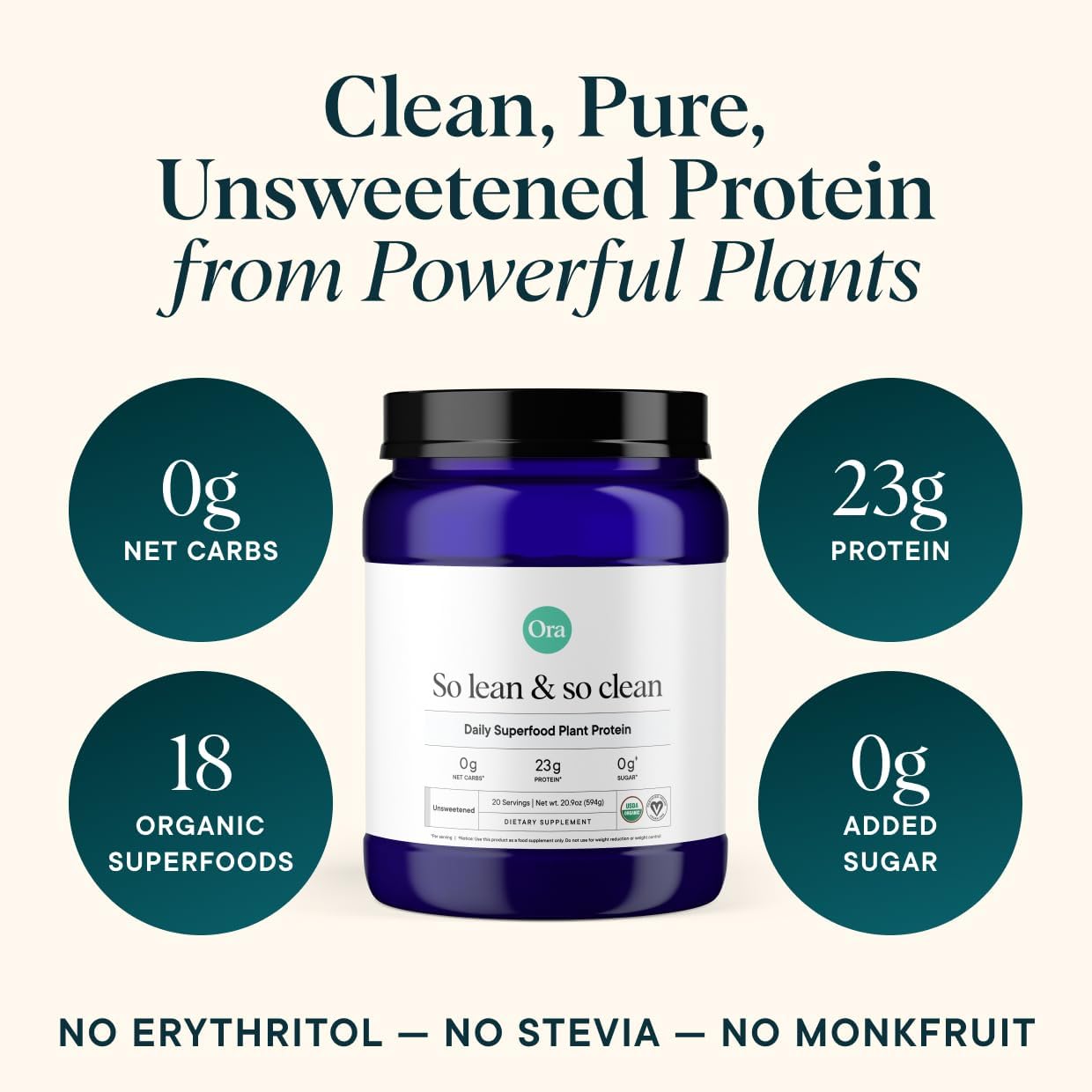 Plant-Based Vegan Protein Powder with 23g of Pea Protein + Superfoods - Unsweetened Formula for Men and Women - 20 Servings, Digestive Enzymes, Keto, Paleo, Gluten and Soy-Free - BoostGo Australia