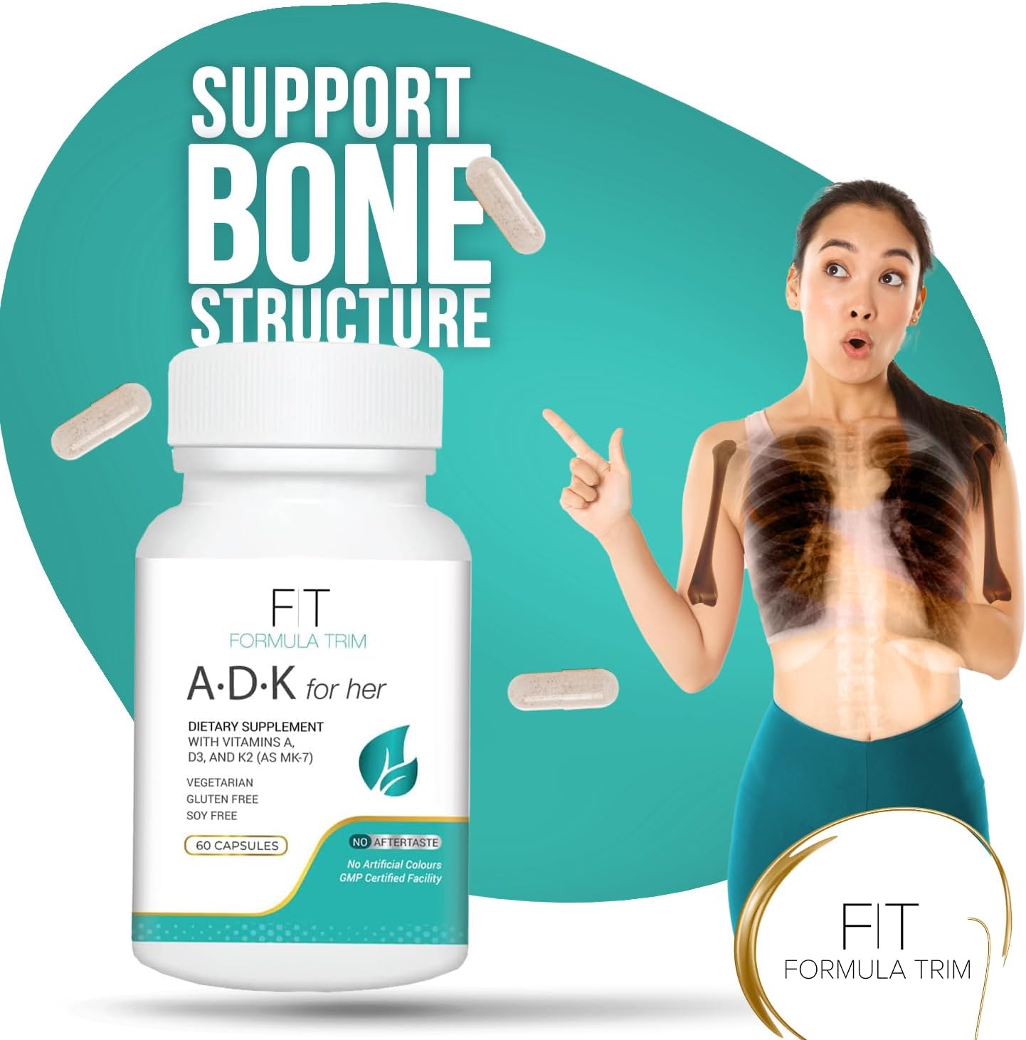 Plant-Based Weight Management Formula with ADK for Women - Trim Your Figure Naturally