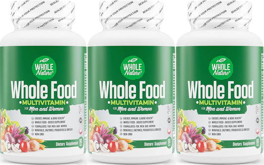 Plant-Based Whole Food Multivitamin with Digestive Support for Men and Women - Non-GMO Superfood Vitamins with Probiotics and Omegas