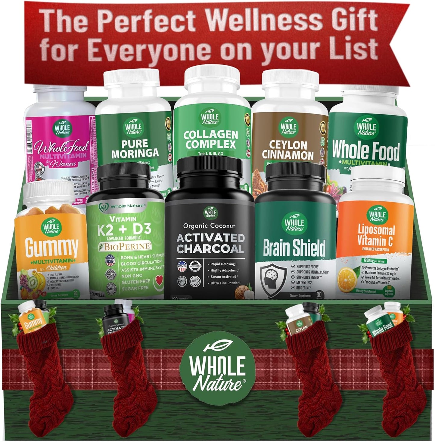 Plant Based Whole Food Multivitamin with Probiotics, Digestive Enzymes, and Omegas - Men and Women (2 Pack) | Whole Nature Superfood Vitamins - Non GMO Gluten Free