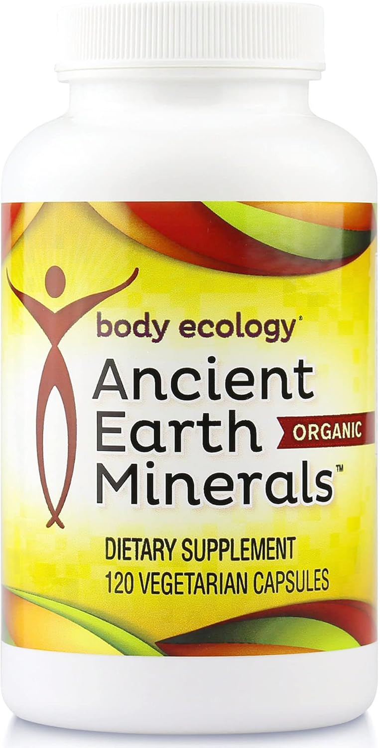Plant-Derived Trace Mineral Supplement for Immunity & Detox | Body Ecology Ancient Earth Minerals | Non-GMO | 120 Capsules