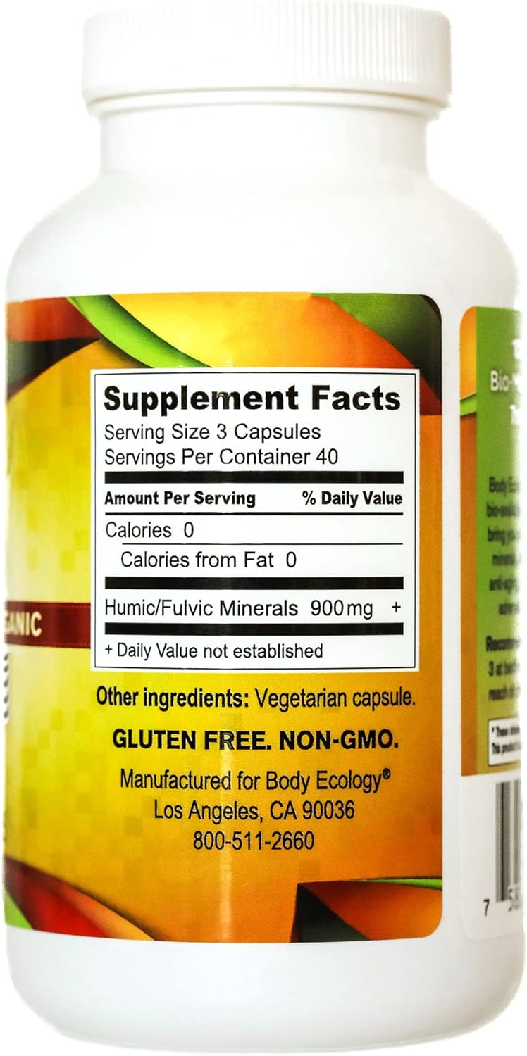 Plant-Derived Trace Mineral Supplement for Immunity & Detox | Body Ecology Ancient Earth Minerals | Non-GMO | 120 Capsules