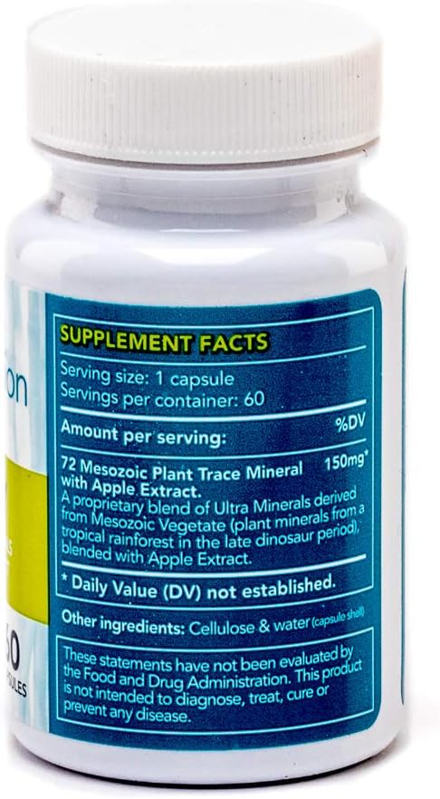 Plant Ultra Minerals with Apple Extract - 60 Capsules for Boosting Energy and Vitality