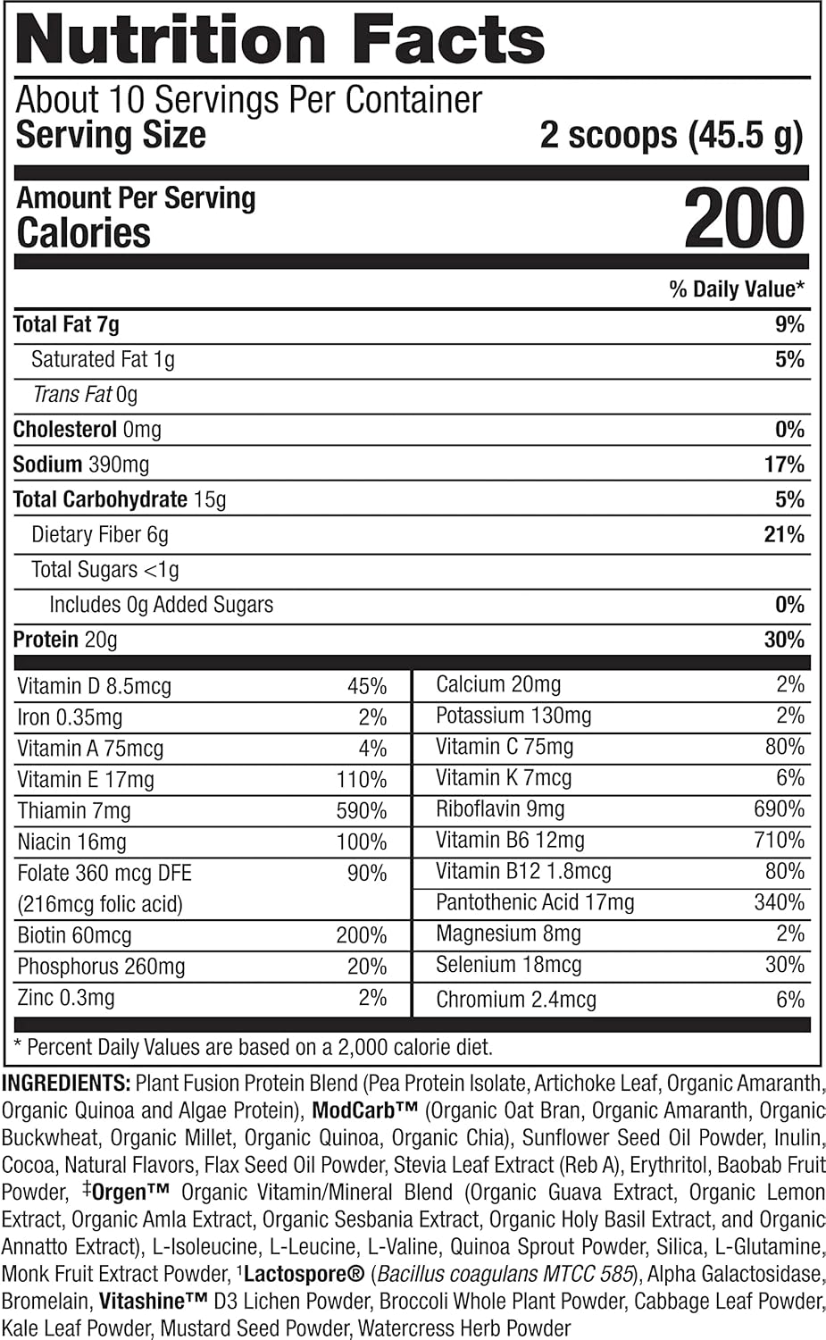 PlantFusion Complete Meal Replacement Shake - Chocolate Caramel Flavor - Plant Based Protein Powder with Superfoods, Greens, and Probiotics - Vegan, Gluten Free, Soy Free, Non-Dairy - Non-GMO - 2 lb