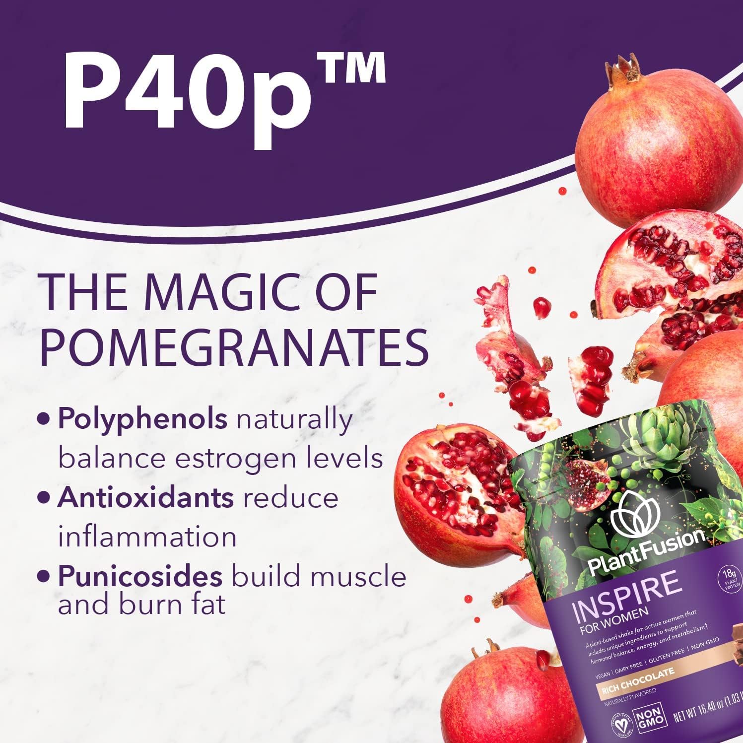 PlantFusion Inspire Low Carb Plant Protein Powder for Women - Lean Muscle Support - Keto, Gluten-Free, Soy-Free, Non-Dairy - Non-GMO, No Sugar - Natural Sweetened, 0.85 lb