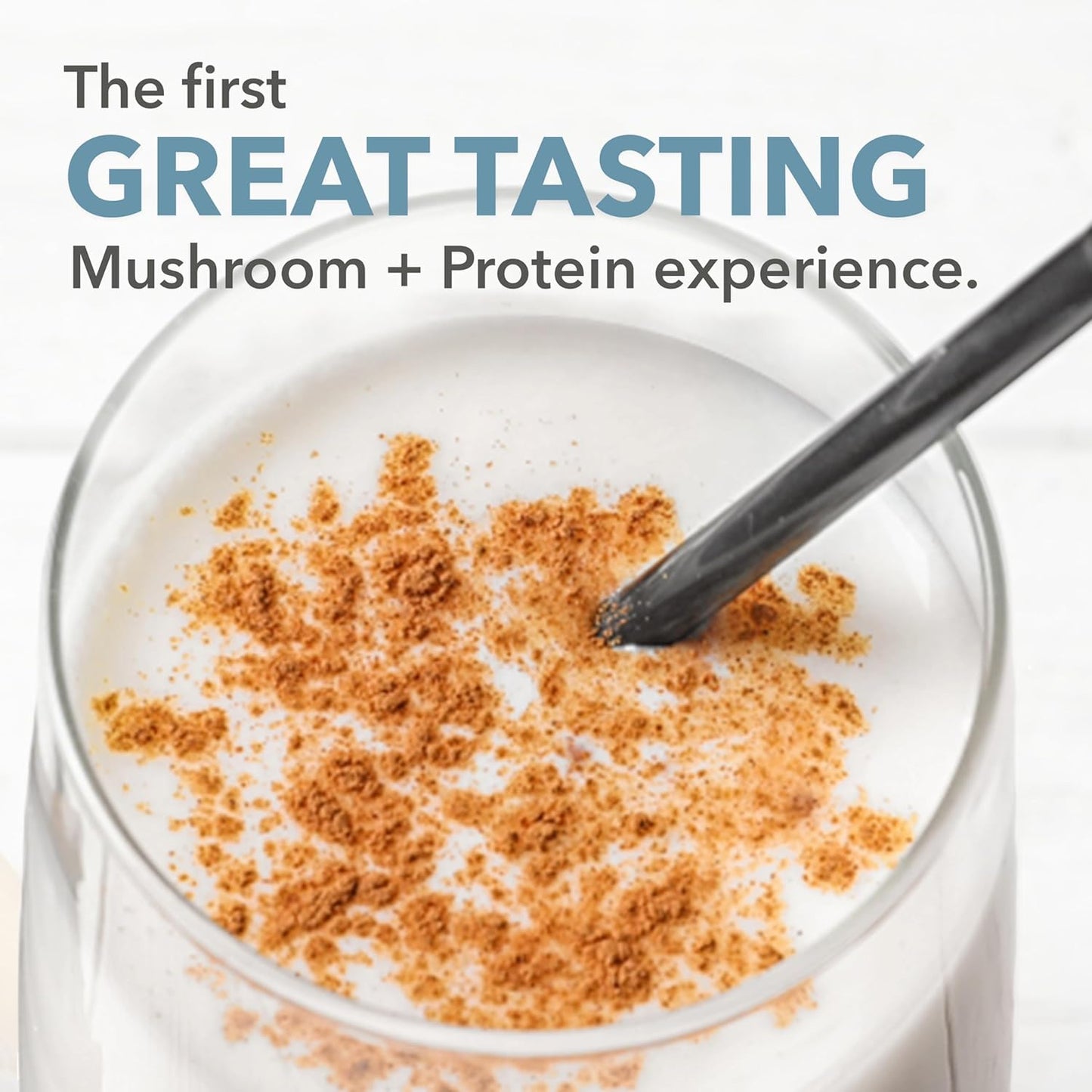 Plantfusion Mushroom Protein Powder - 3-in-1 Vegan Protein, Mushroom & Adaptogen Supplement for Mental Focus, Immunity & Recovery - Vanilla - 1lb