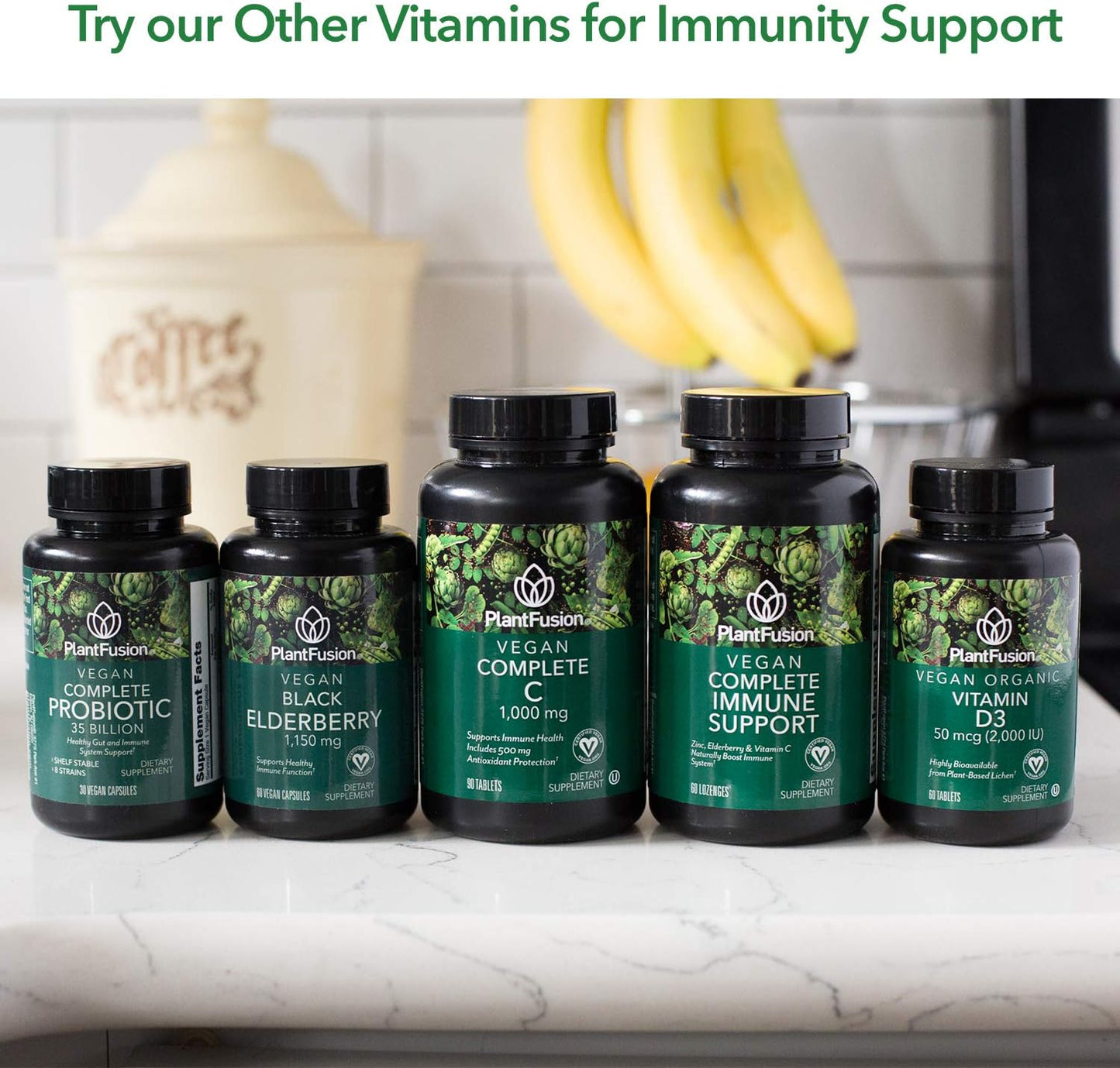 PlantFusion Vegan Vitamin C 1,000 with Rutin & Hesperidin | Immune Health Support | 90 Vegan Tablets | 500mg Bioflavonoid Complex