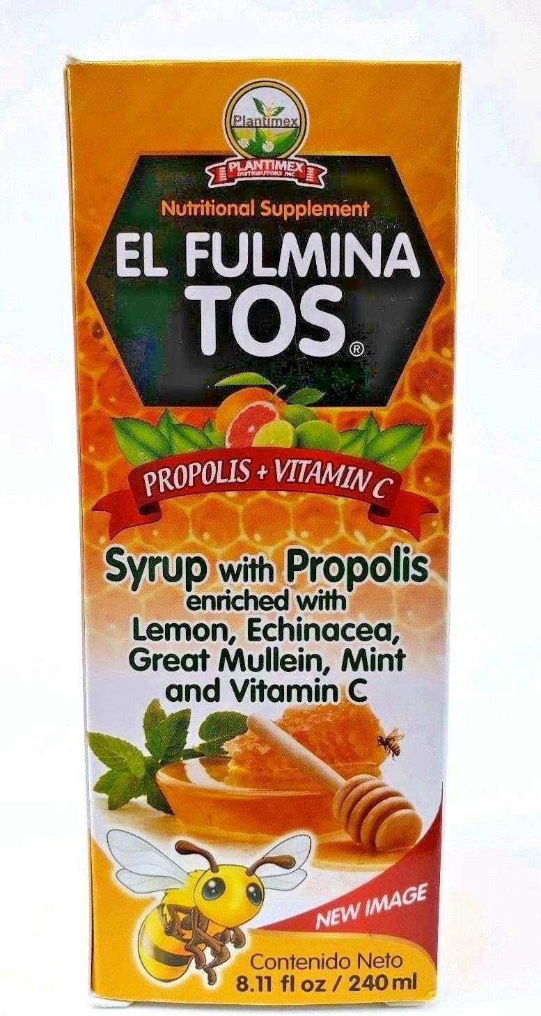 Plantimex FulminaTOS Vitamin C Syrup with Propolis, Lemon (8.11oz)