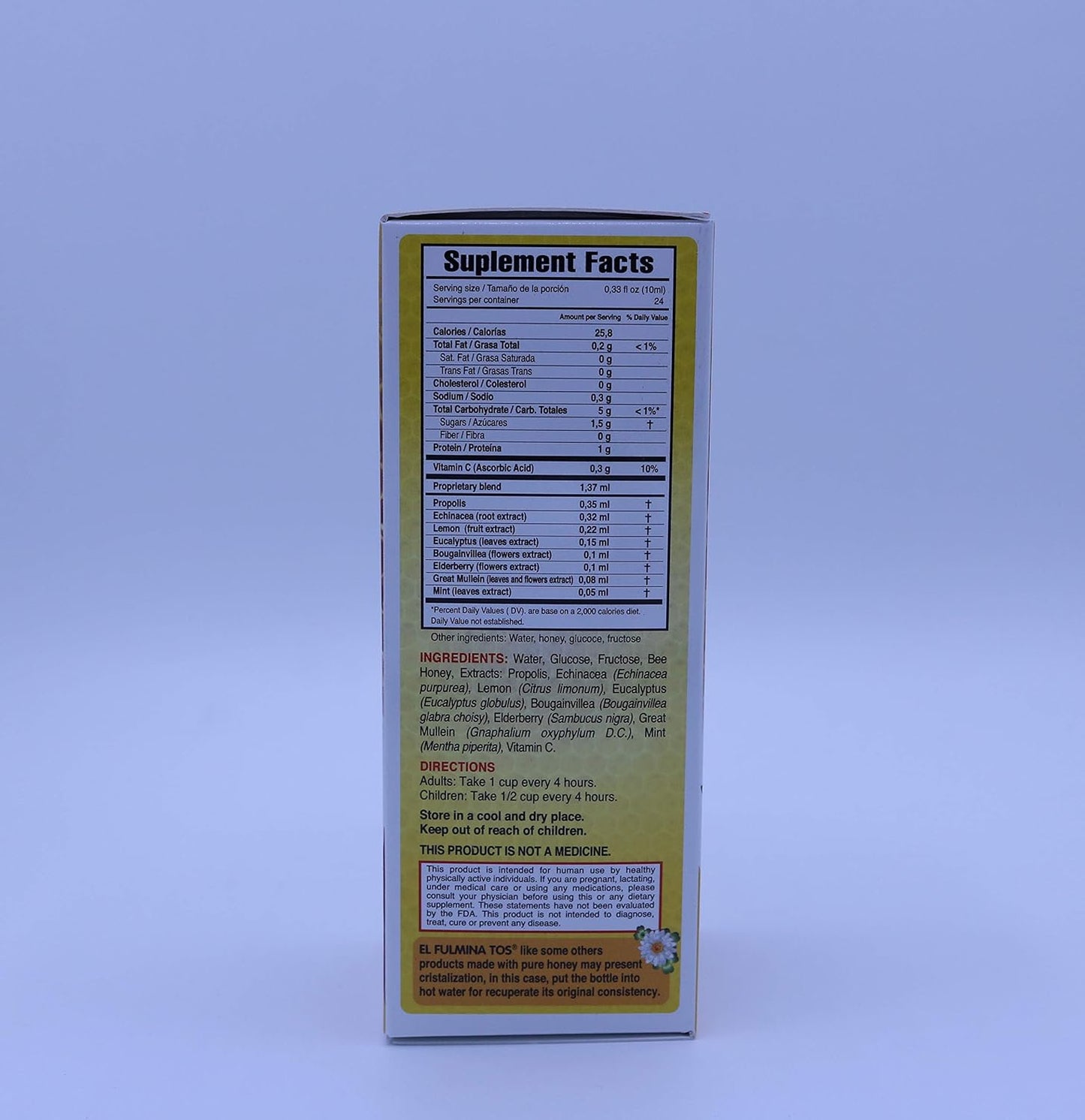 Plantimex FulminaTOS Vitamin C Syrup with Propolis, Lemon (8.11oz)